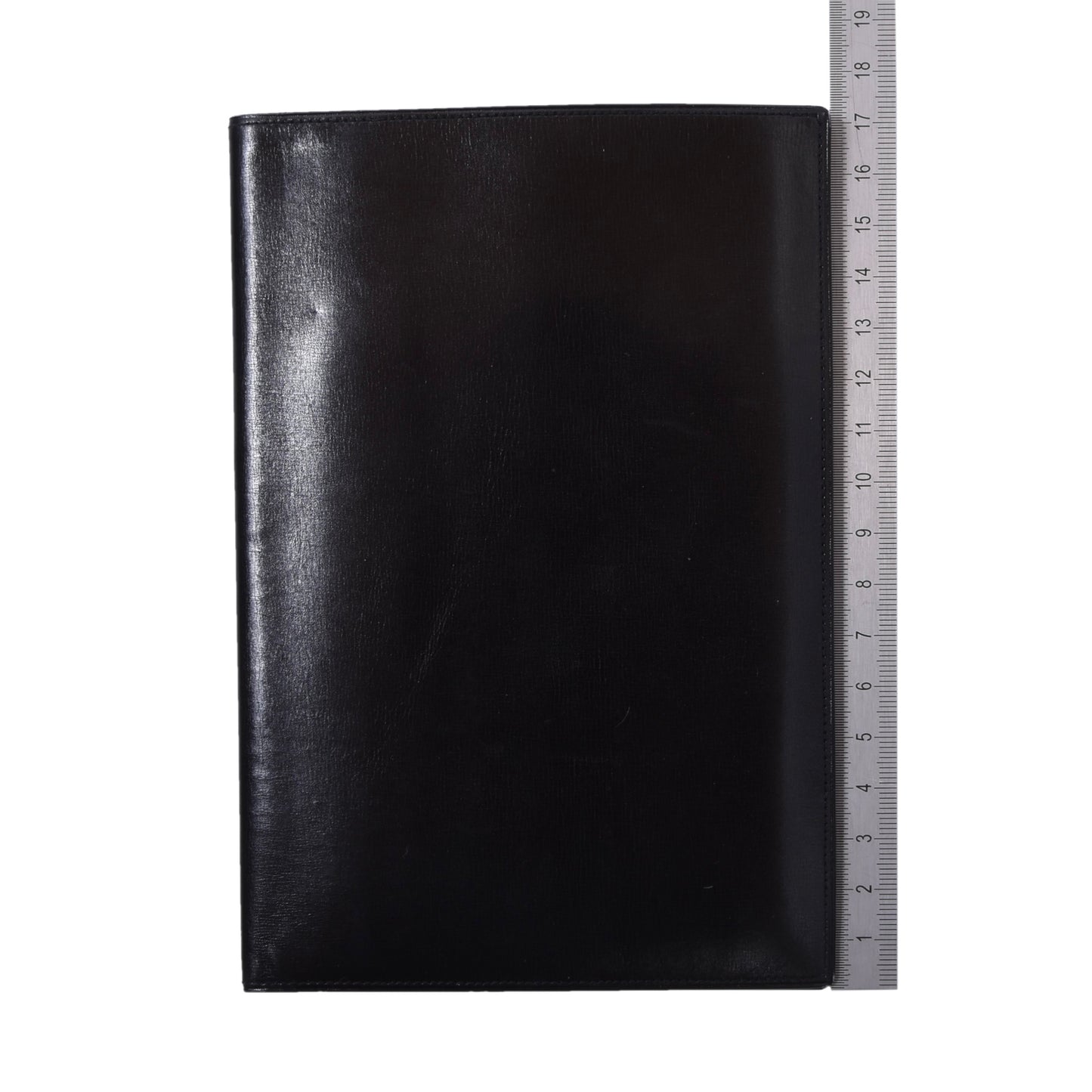 Luxuriöse Vintage-Reisebrieftasche aus butterweichem Leder – Schwarz