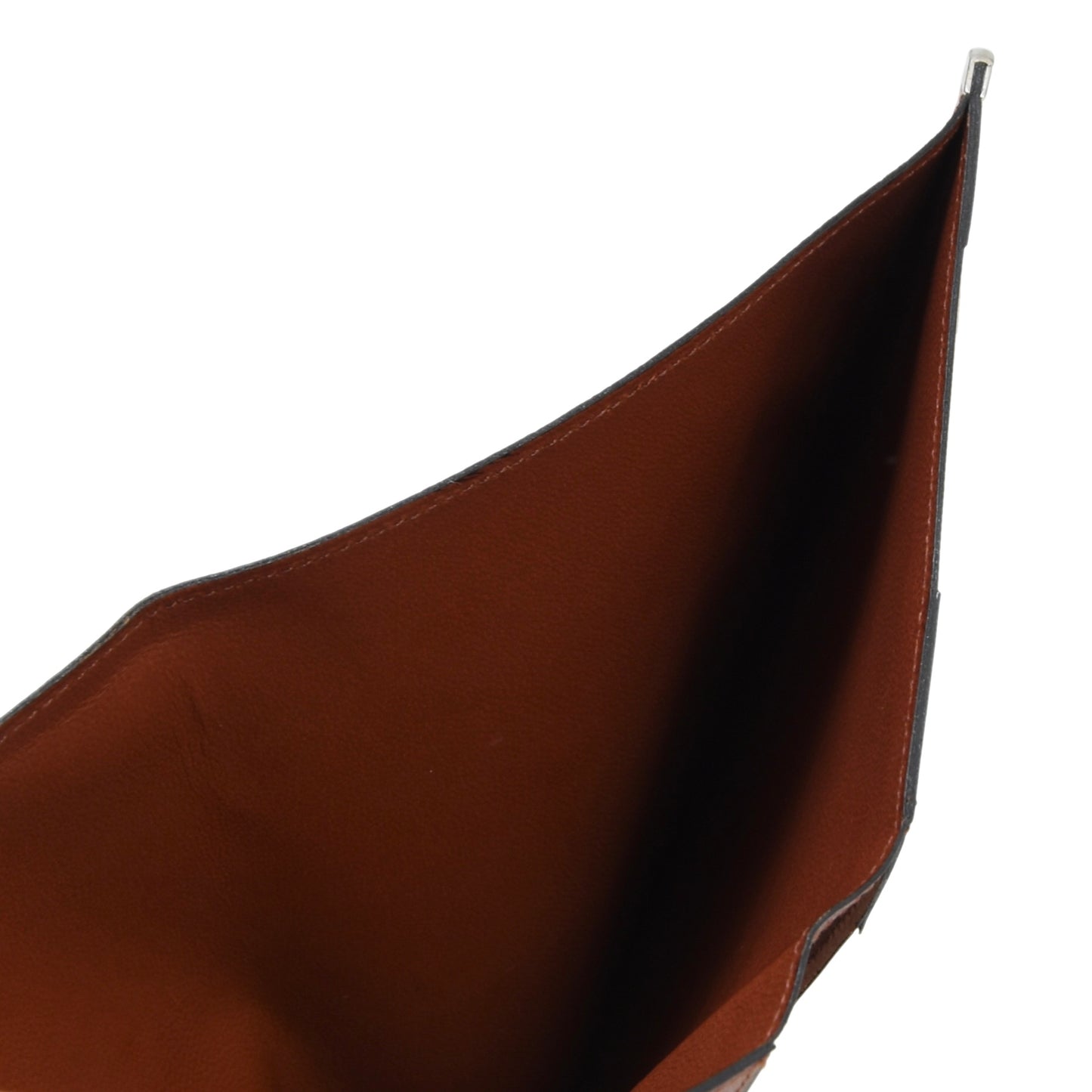 NOS Valextra Milano Breast Wallet with Notepad - Cognac Brown