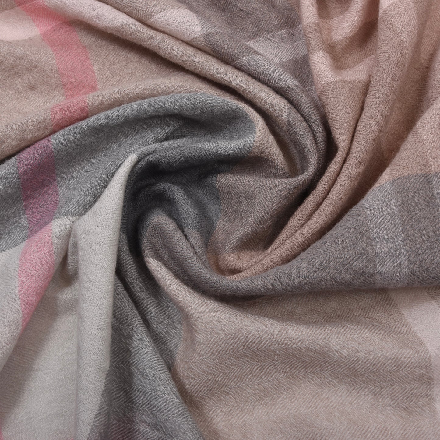 Barbour Wool Scarf ca. 184cm - Pink Plaid