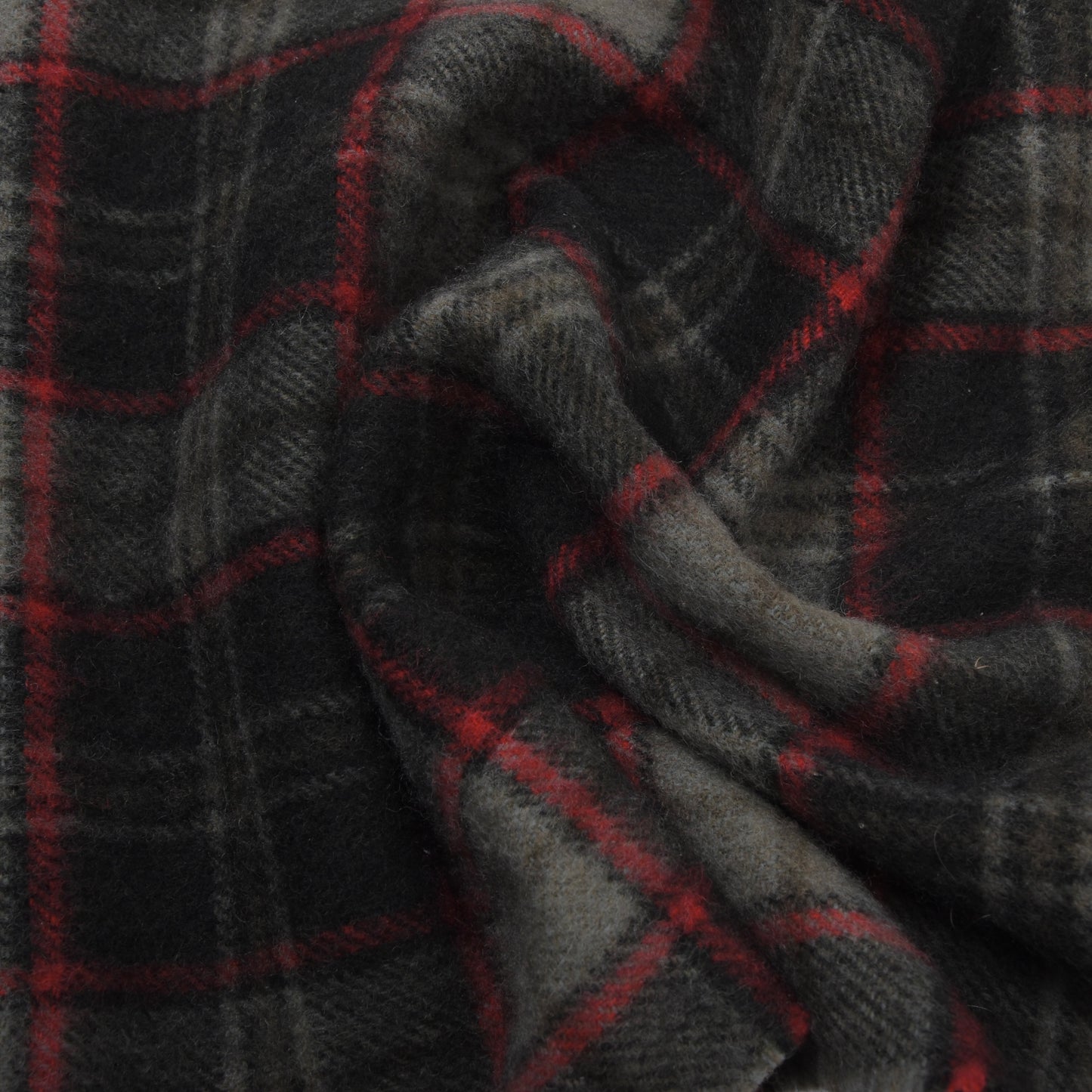 DAKS London Vintage Wool Scarf ca. 137cm - Green Plaid