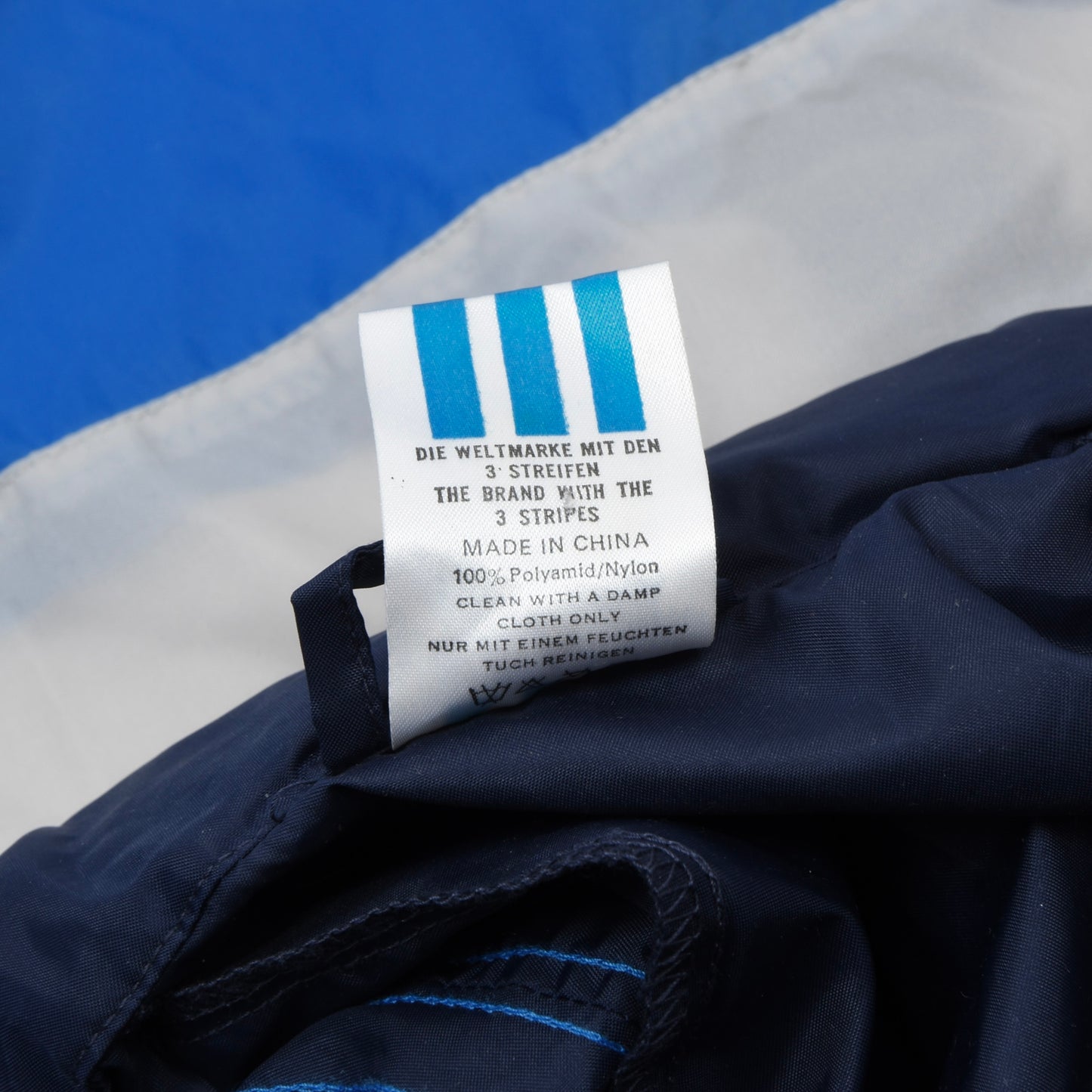 Vintage '80s Adidas Nylon Rain Jacket Size D50 - Blue Color Blocked