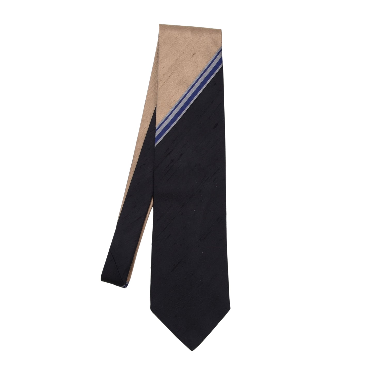 Dolce & Gabbana Seidenkrawatte, ca. 143,5 cm/10 cm – Schwarz/Champagner