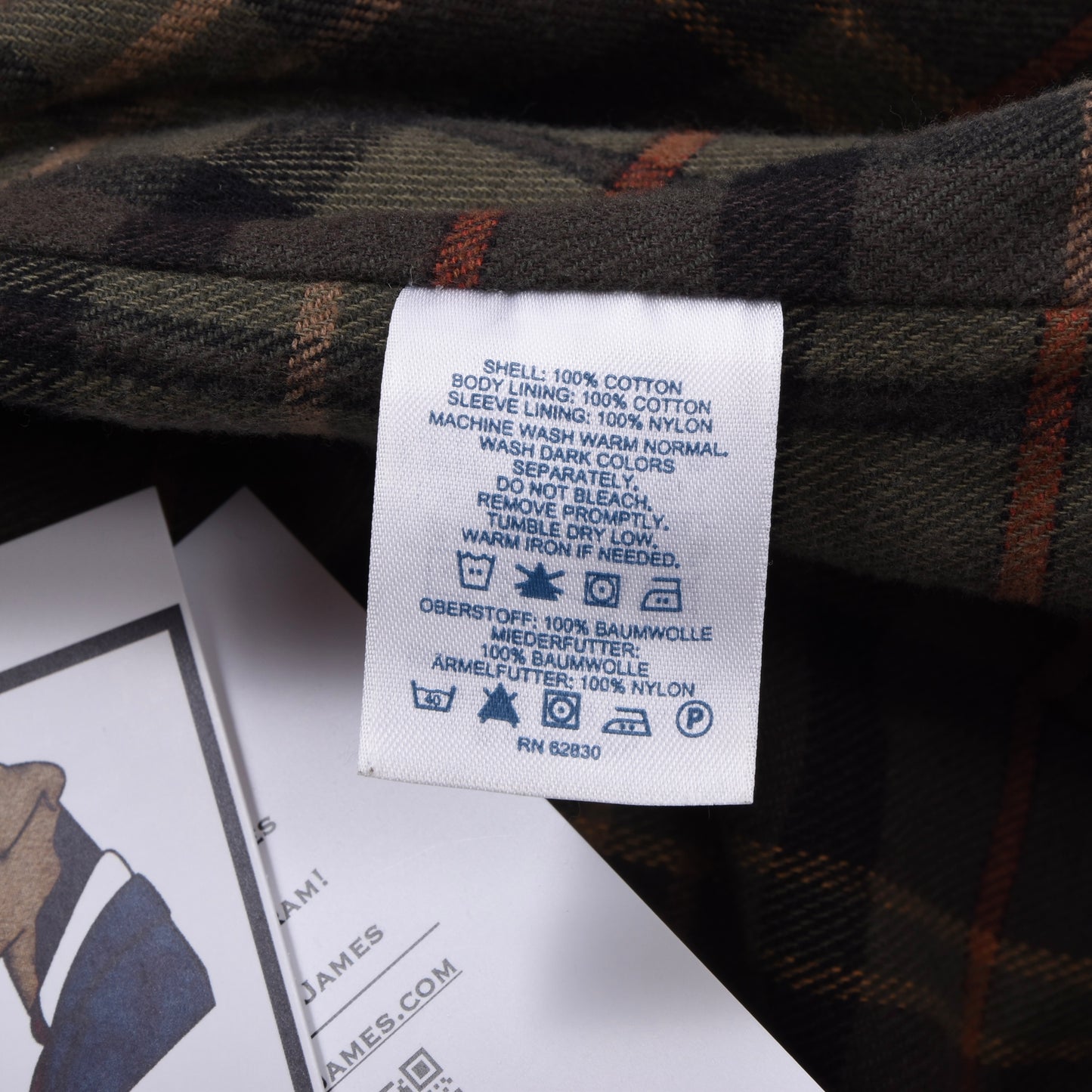 Land's End Baumwoll-Canvas-Scheunenjacke Größe XL ca. 67,5 cm - Orange