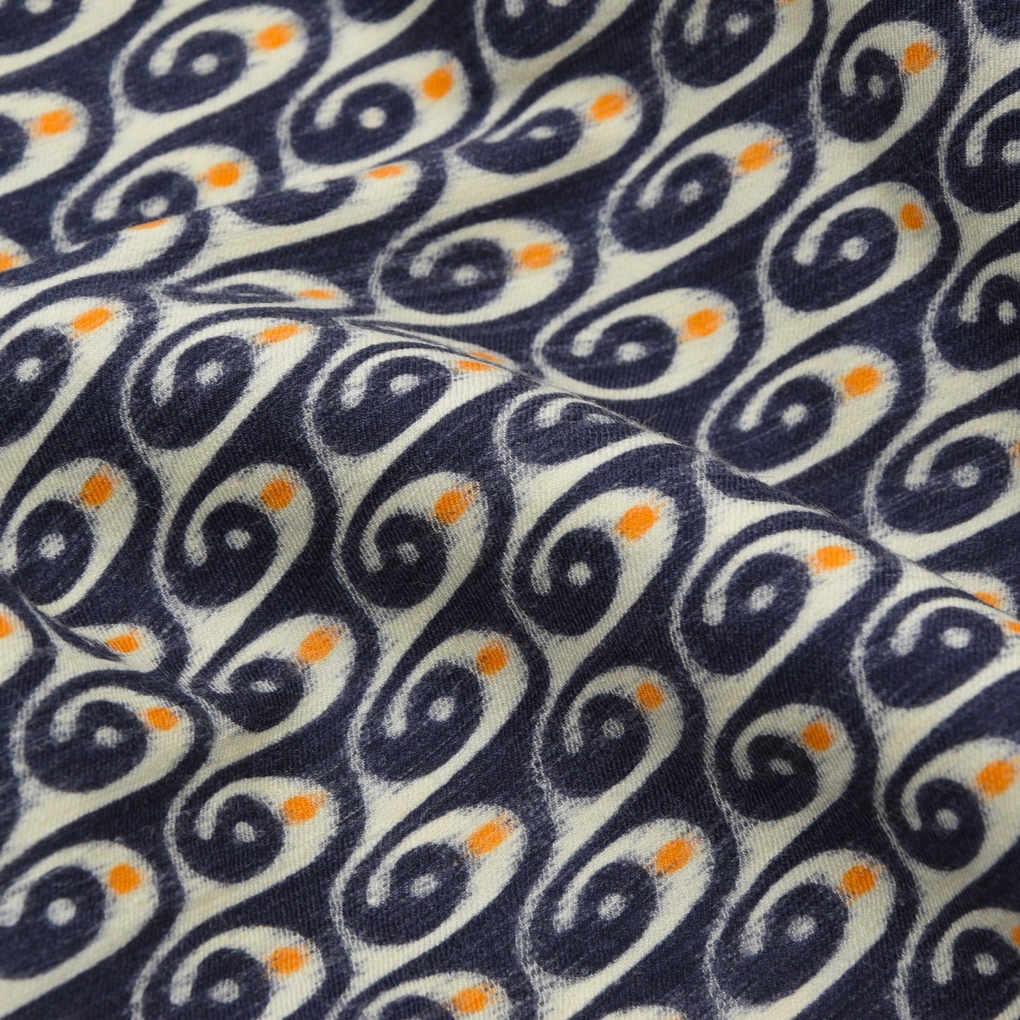 Classic Wool-Silk Challis Dress Scarf - Cream