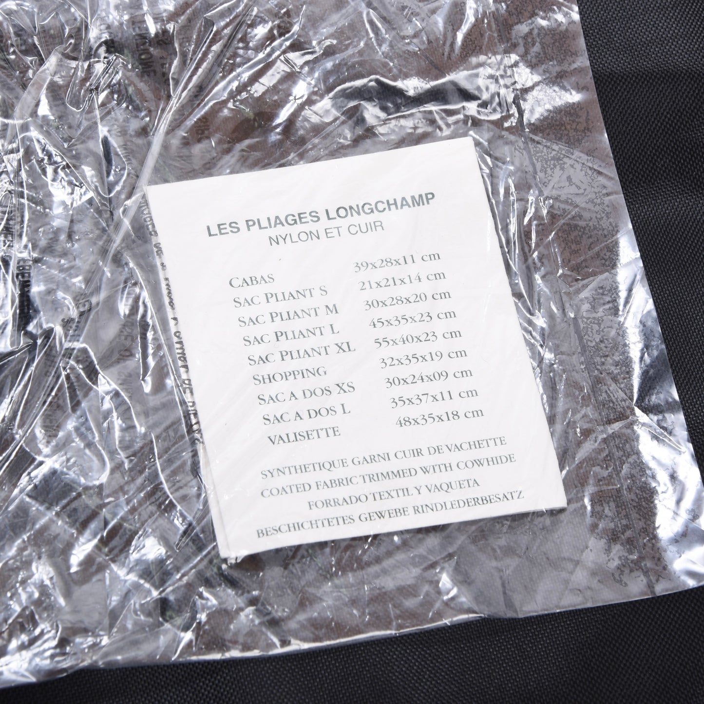 Neue, ungetragene Longchamp Paris Le Pliage Docs Tasche, ca. 42 cm, hergestellt in Frankreich – Schwarz