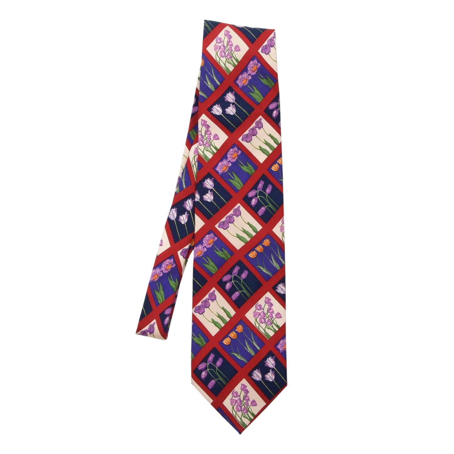 Yves Saint Laurent Silk Tie ca. 144cm/9.5cm - Tulips