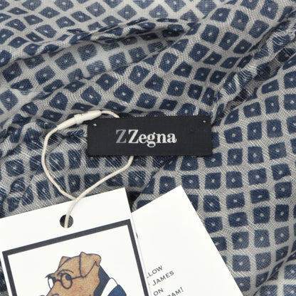 ZZegna Modal-Linen-Silk Summer Scarf ca. 189cm - Geometric