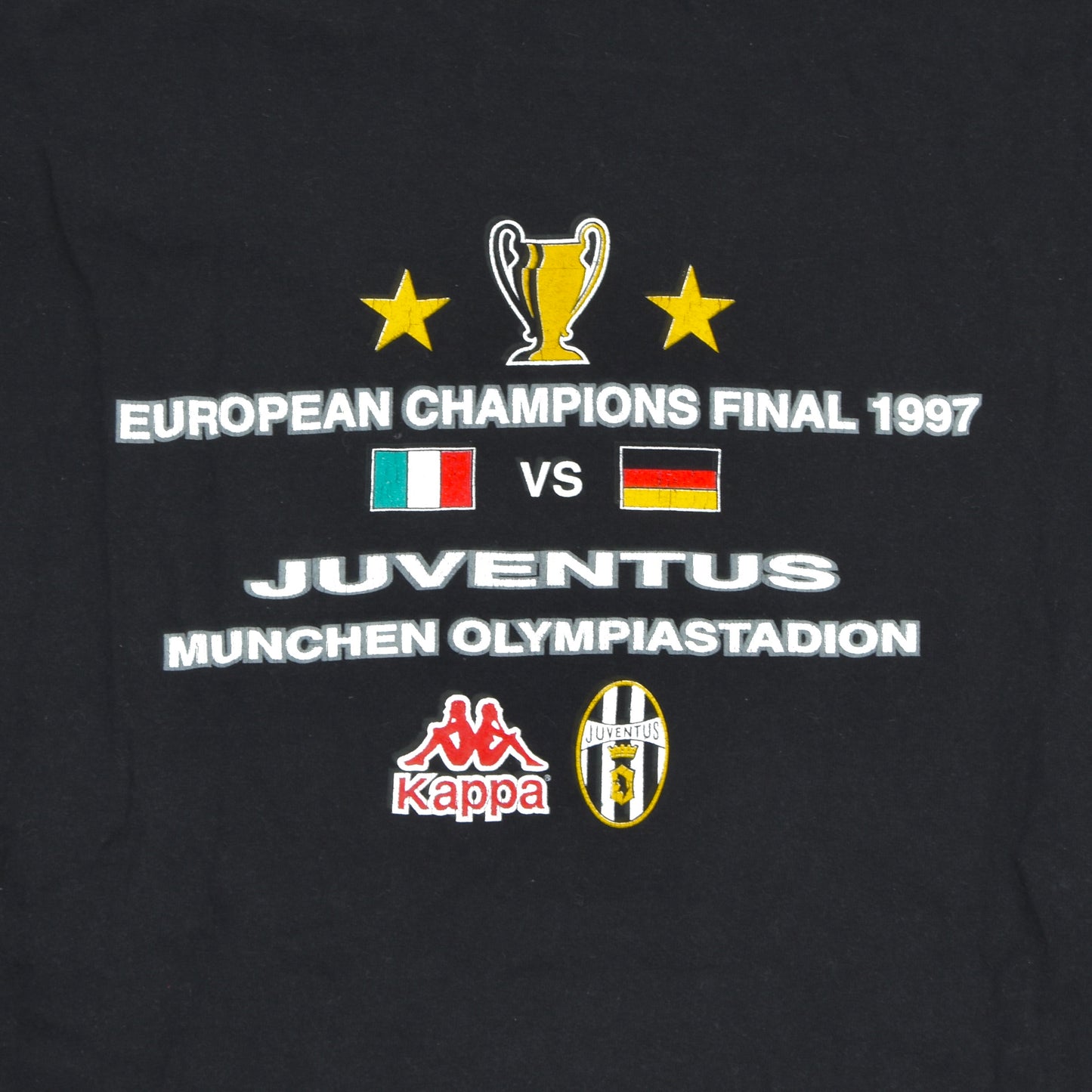 1997 Juventus x Kappa Signed T-Shirt Size XL - Black
