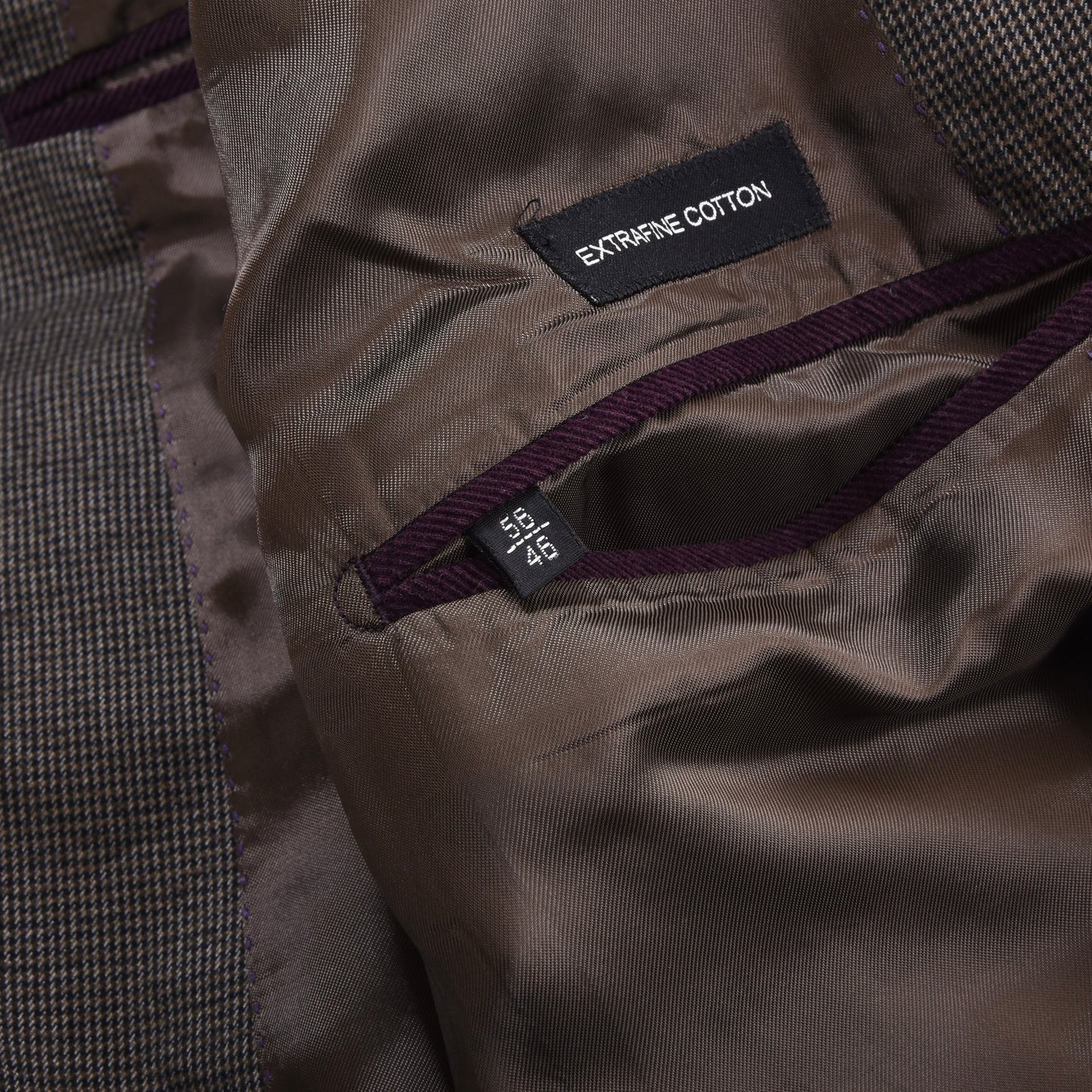 Massimo Dutti Cotton Jacket Size 56 ca. 60.5cm - Brown