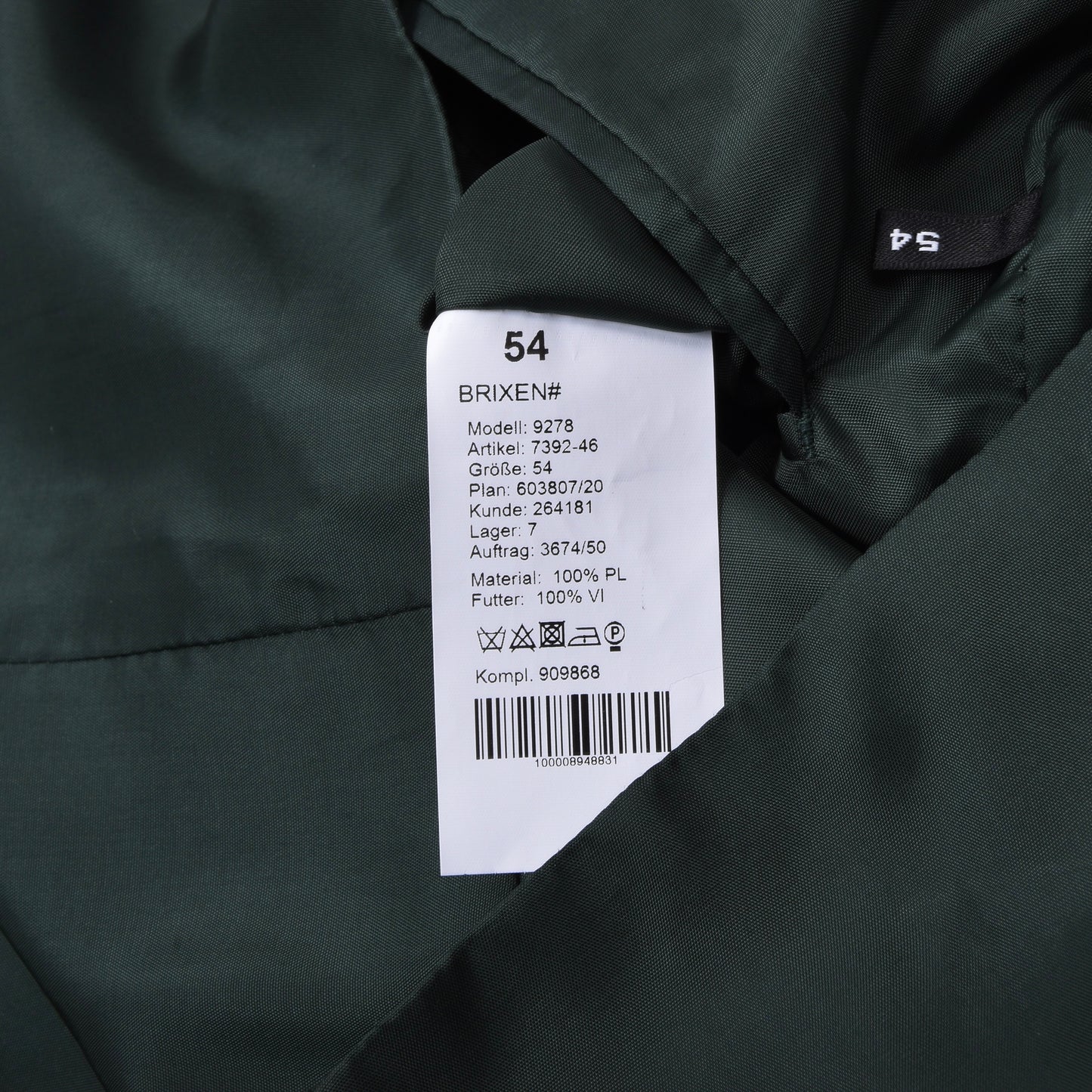 Allwerk Vest/Trachtengilet Size 54 ca. 60cm - Green