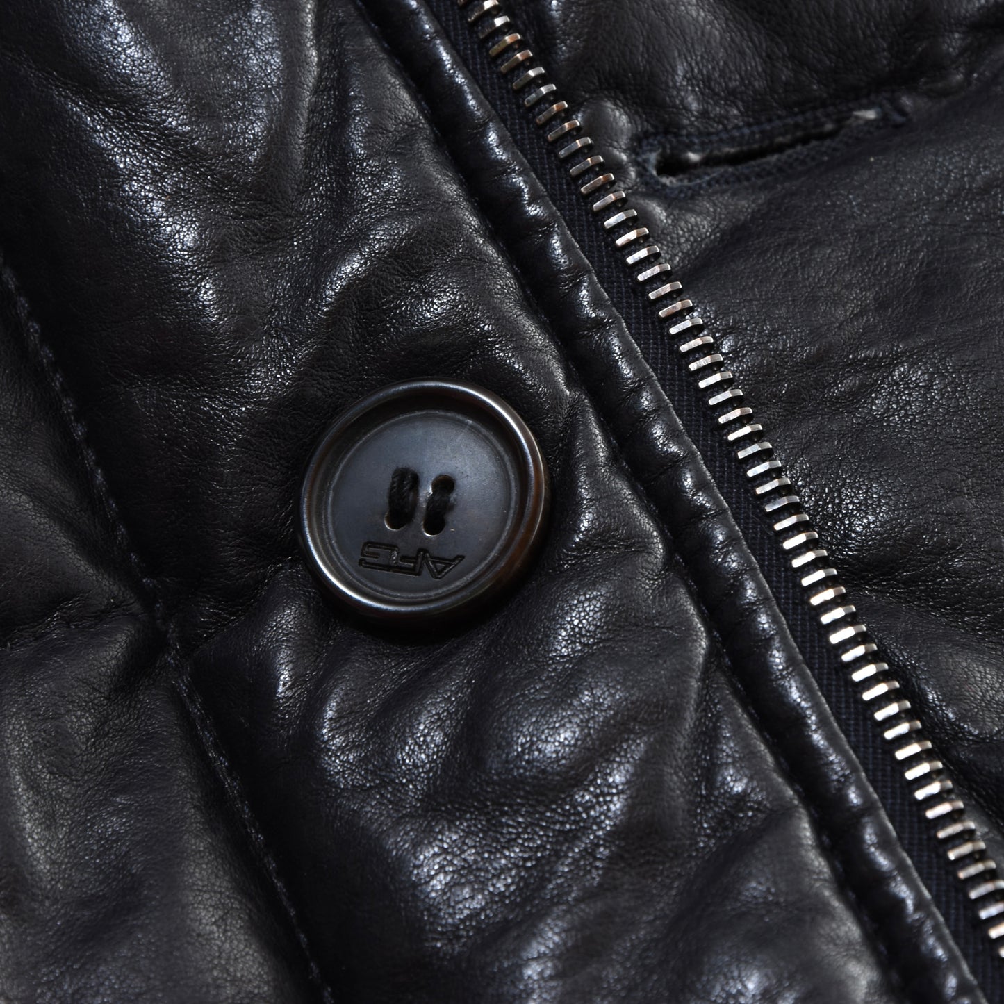 AFG 1972 Leather Down Parka Feat. Cashmere Lining Size 54