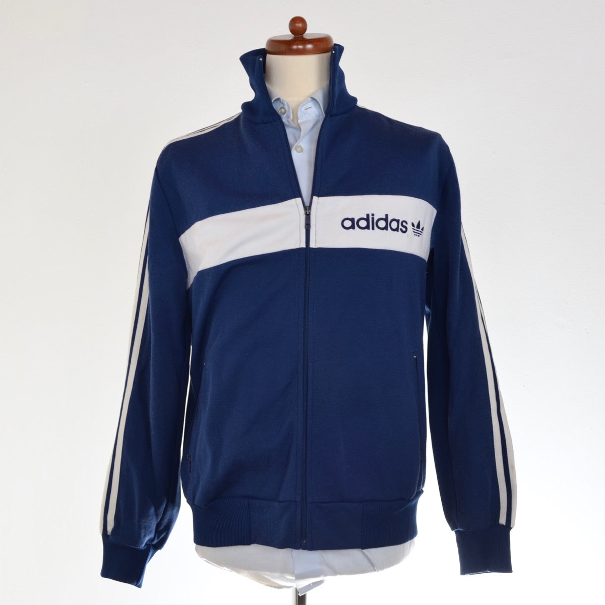 Vintage '70s-'80s Adidas Track Jacket Size D8 - Navy – Leot James