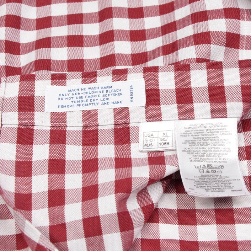Brooks Brothers Hemd Größe XL Slim Fit - Rot Gingham