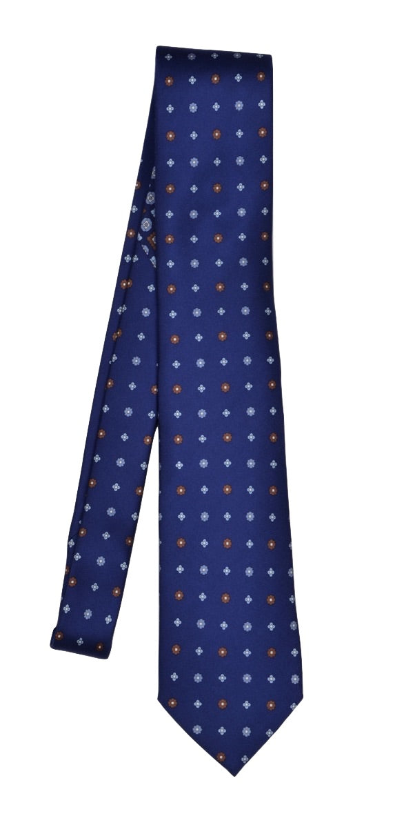 Andrew's Ties Floral Print Tie - Blue