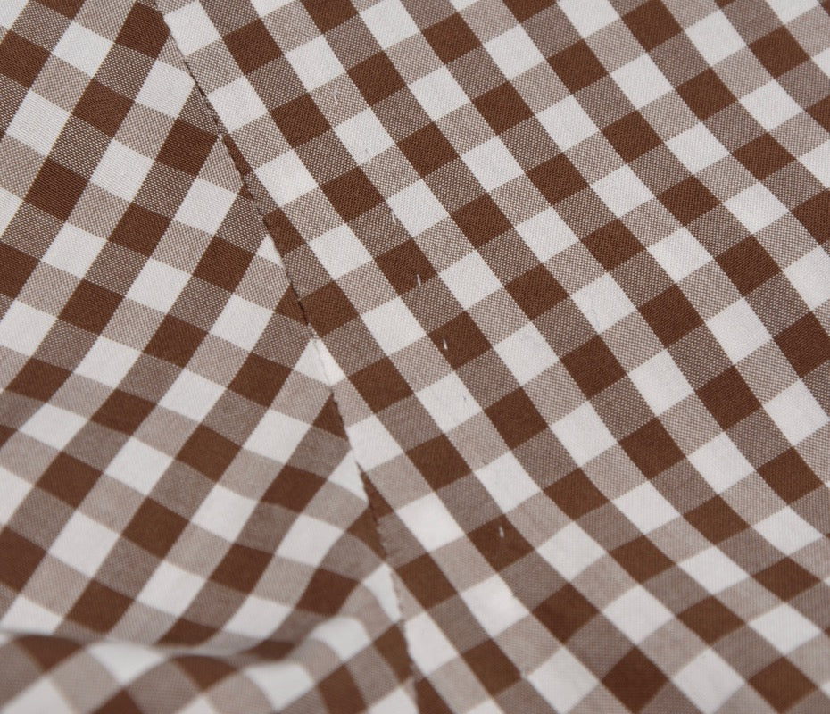 Truzzi Milano Checked Shirt Size Size 43 17 - Brown Gingham