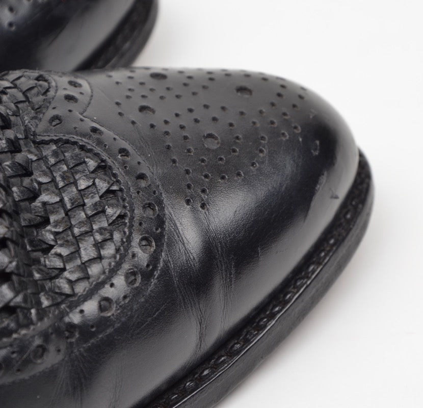 Ludwig Reiter Basket Weave Shoes Size 8 - Black