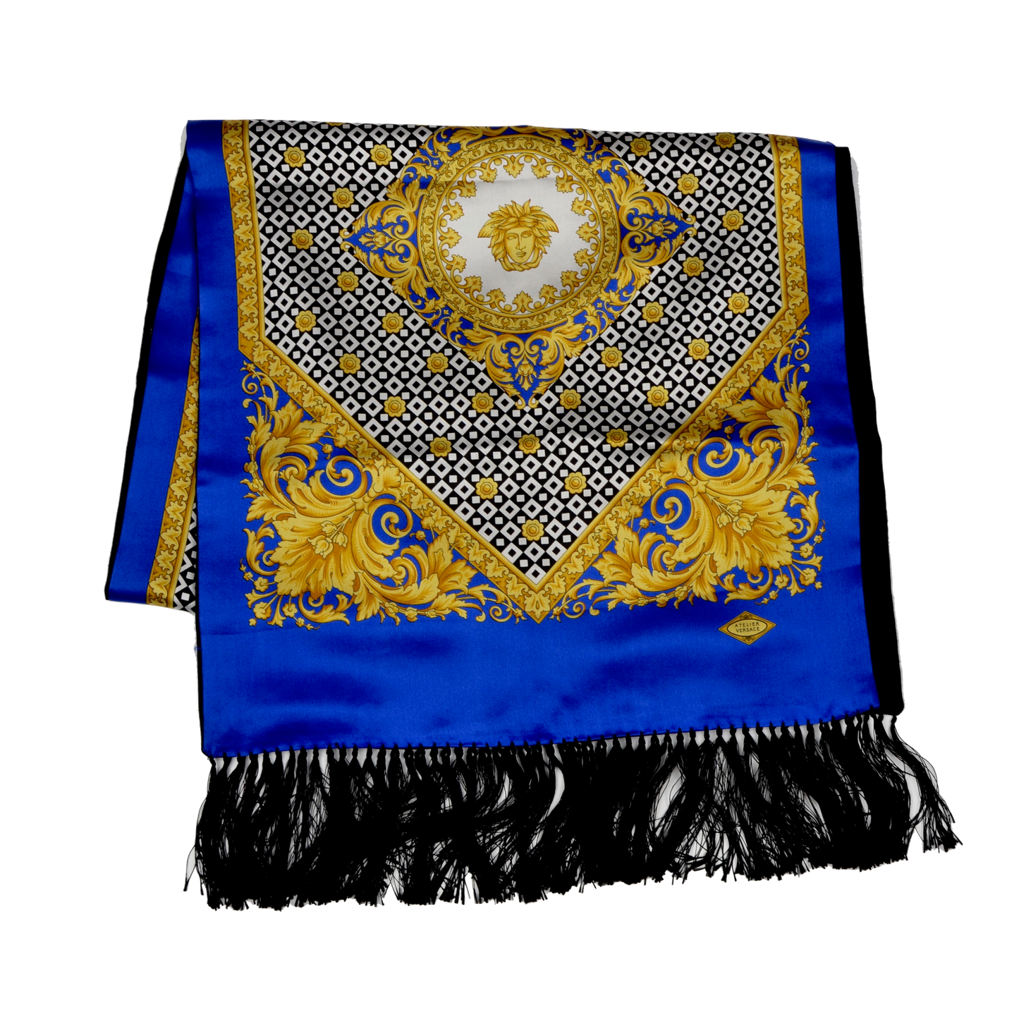 Vintage Atelier Versace Double-Sided Scarf Silk & Wool