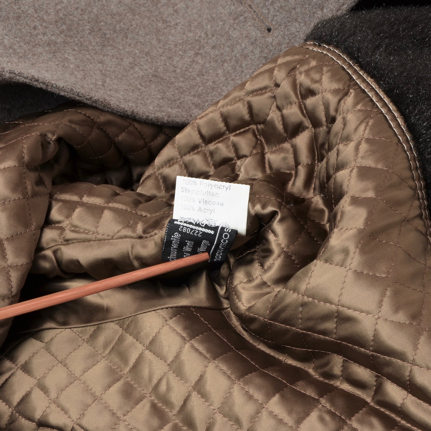 Classic Lined Wool Overcoat Size 50 - Tan-Grey