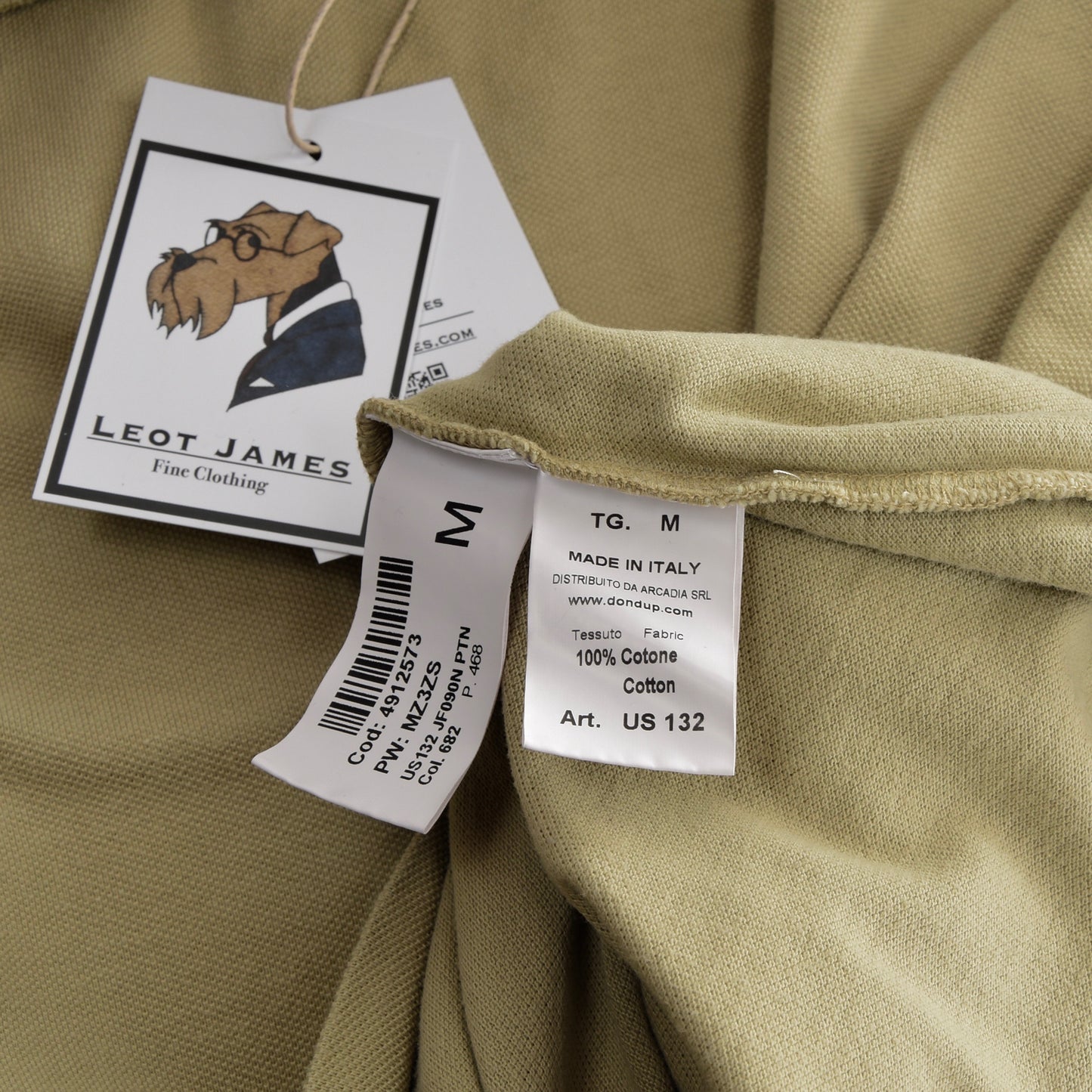 Dondup Poloshirt Slim Größe M - Khaki Grün/Tan