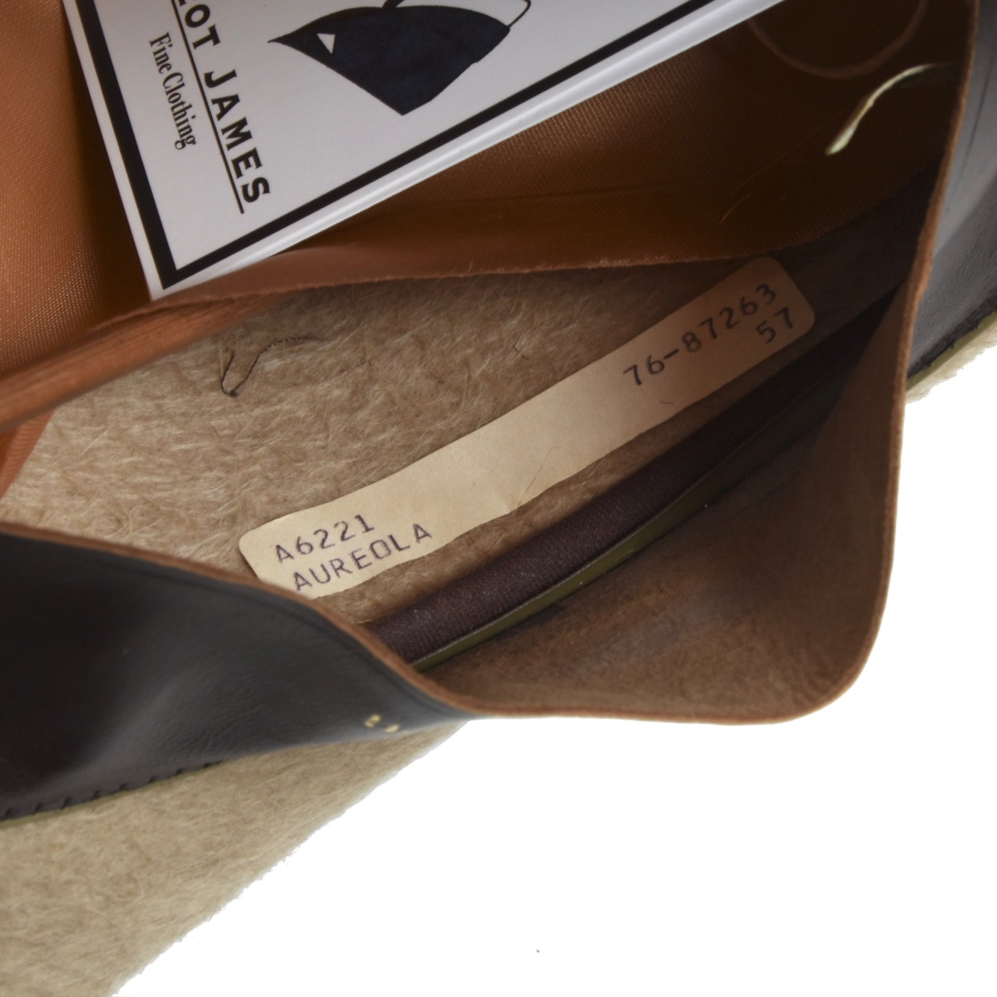 Vintage Borsalino Filzhut 8cm Krempe Größe 57 - Aureola