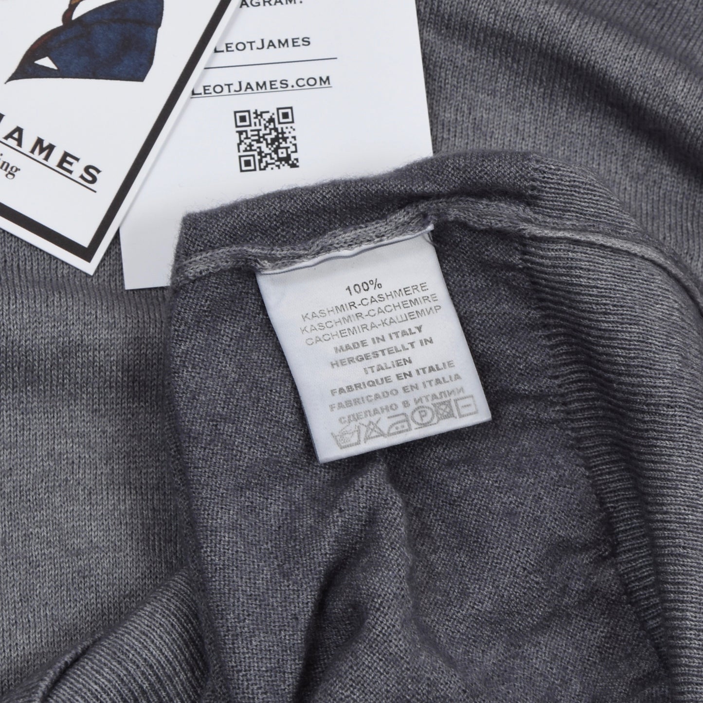 Gran Sasso 100% Summer Cashmere Sweater Size 52 - Grey