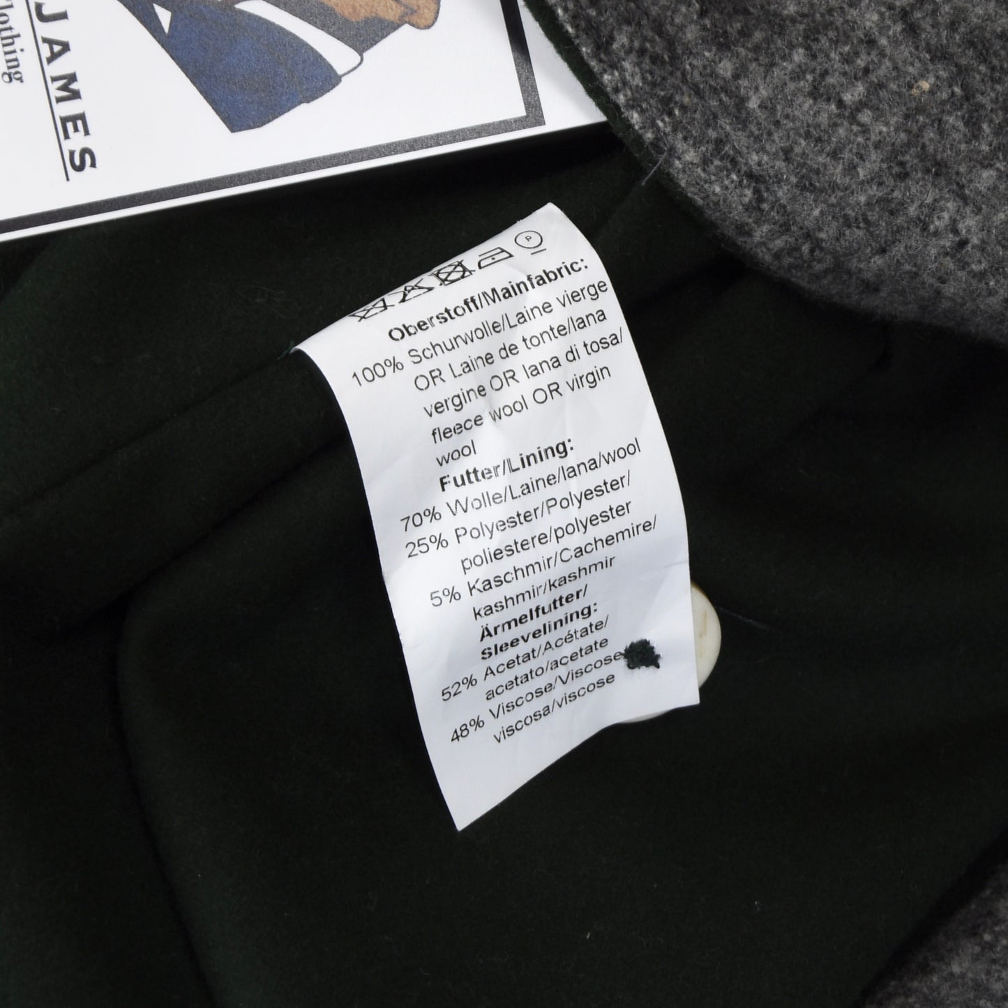 H. Moser Schladminger Coat Size 54 - Grey