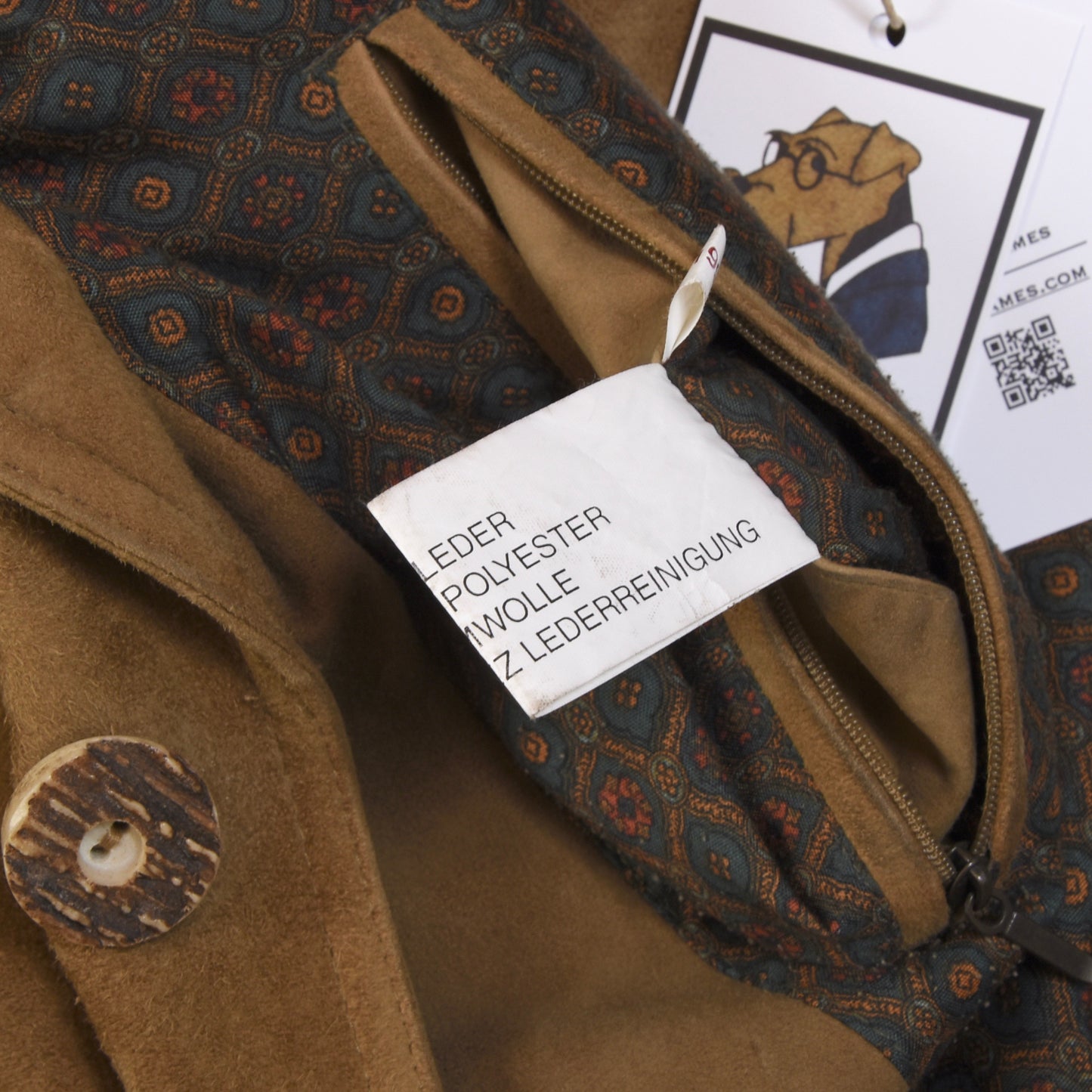 Trachtengwandl Suede Jacket Size 50 - Tan