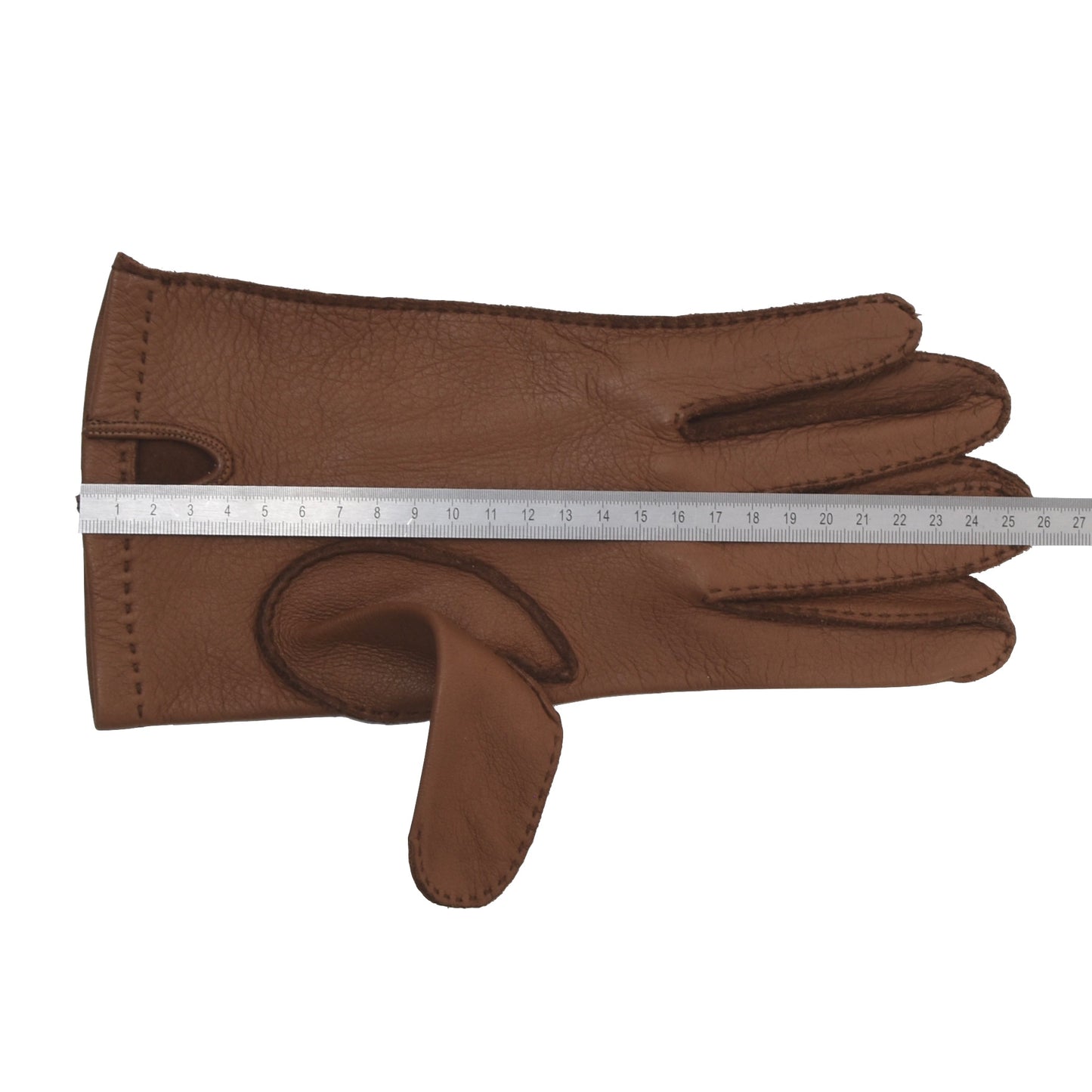 Butterweiche ungefütterte Lederhandschuhe Größe 9,5 - Braun