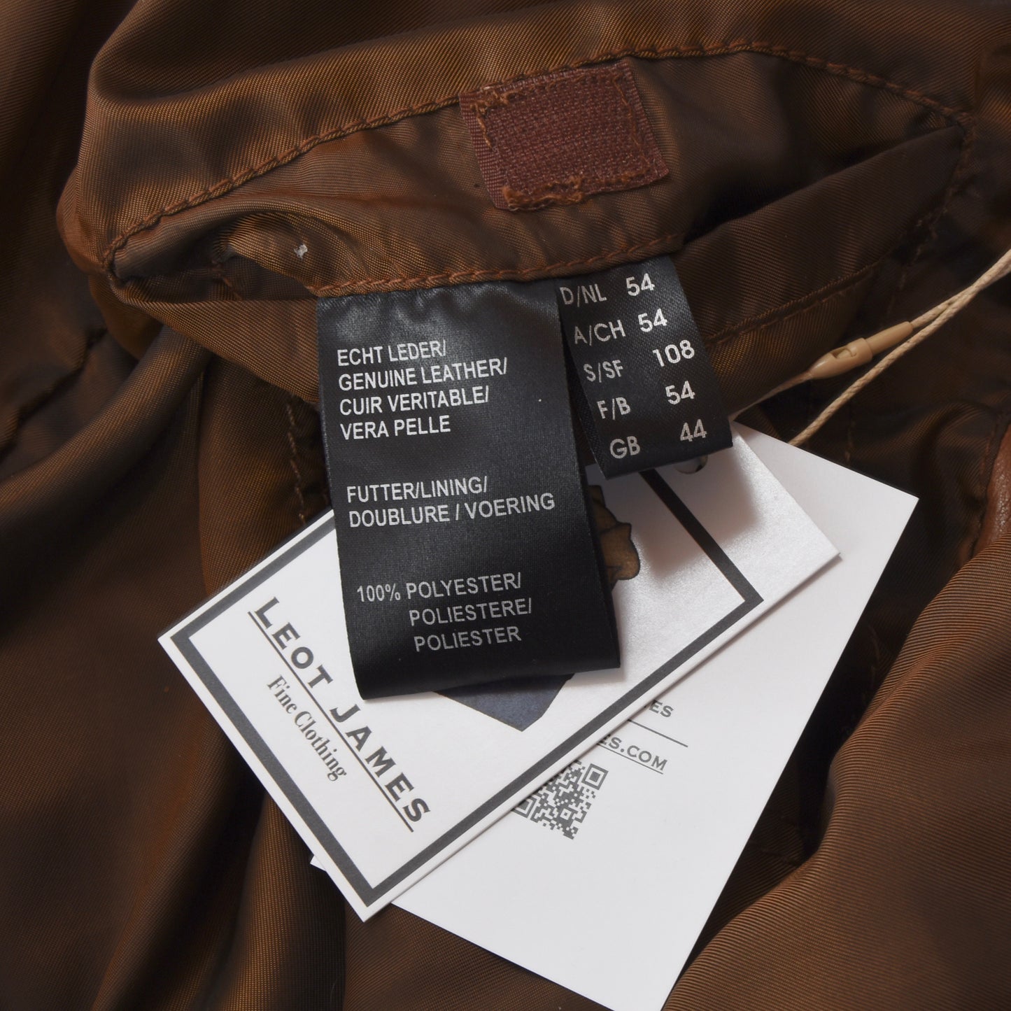 David Moore Lederjacke Größe 54 - Braun