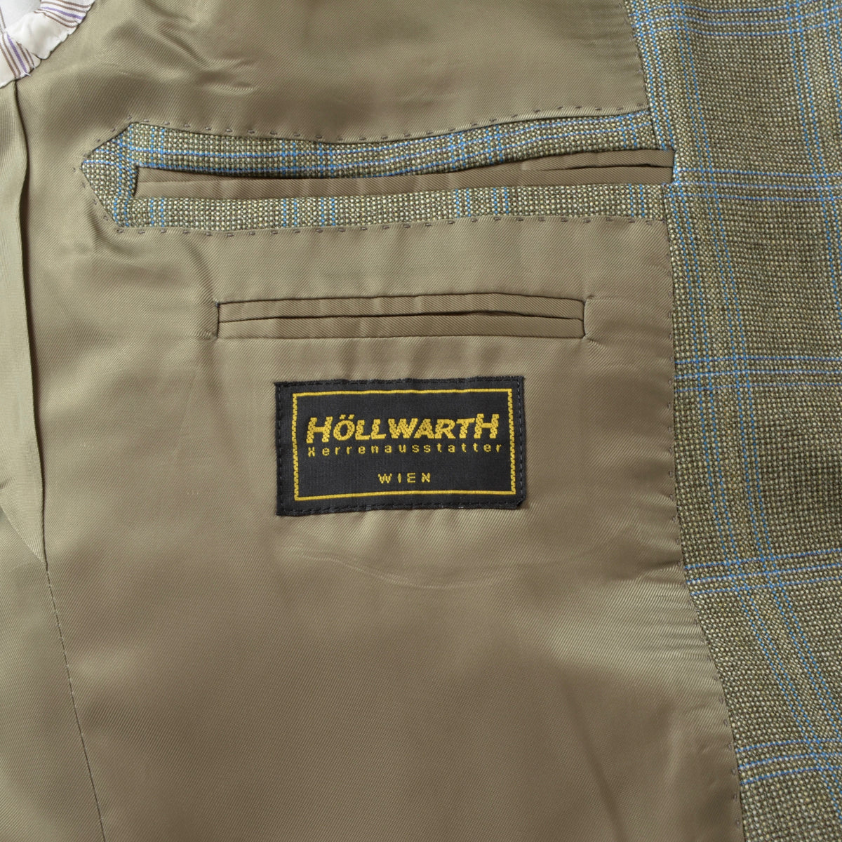 Ermenegildo Zegna Wolljacke Größe 52 L- Green Windowpane