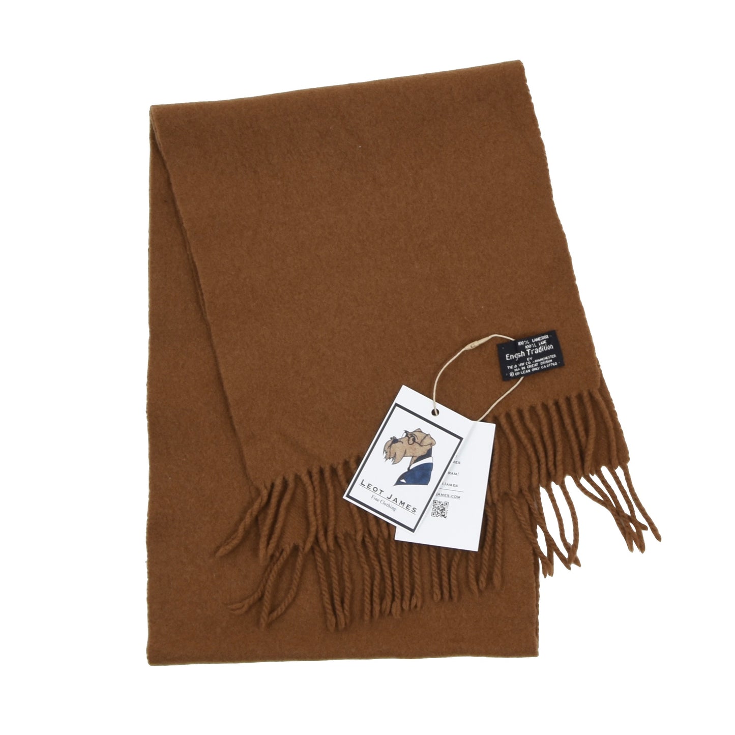 English Tradition by Tie & Scarf Co. Manchester Wollschal – Tabakbraun