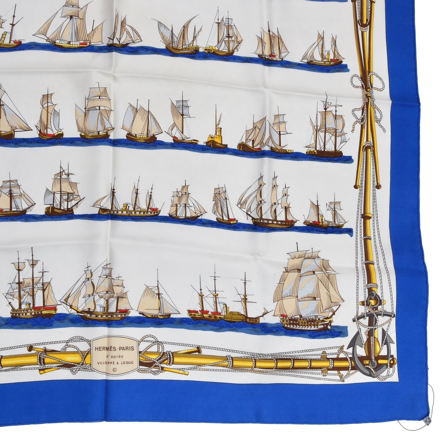 Hermès Paris Navires D'Europa Françoise Heron Silk Scarf