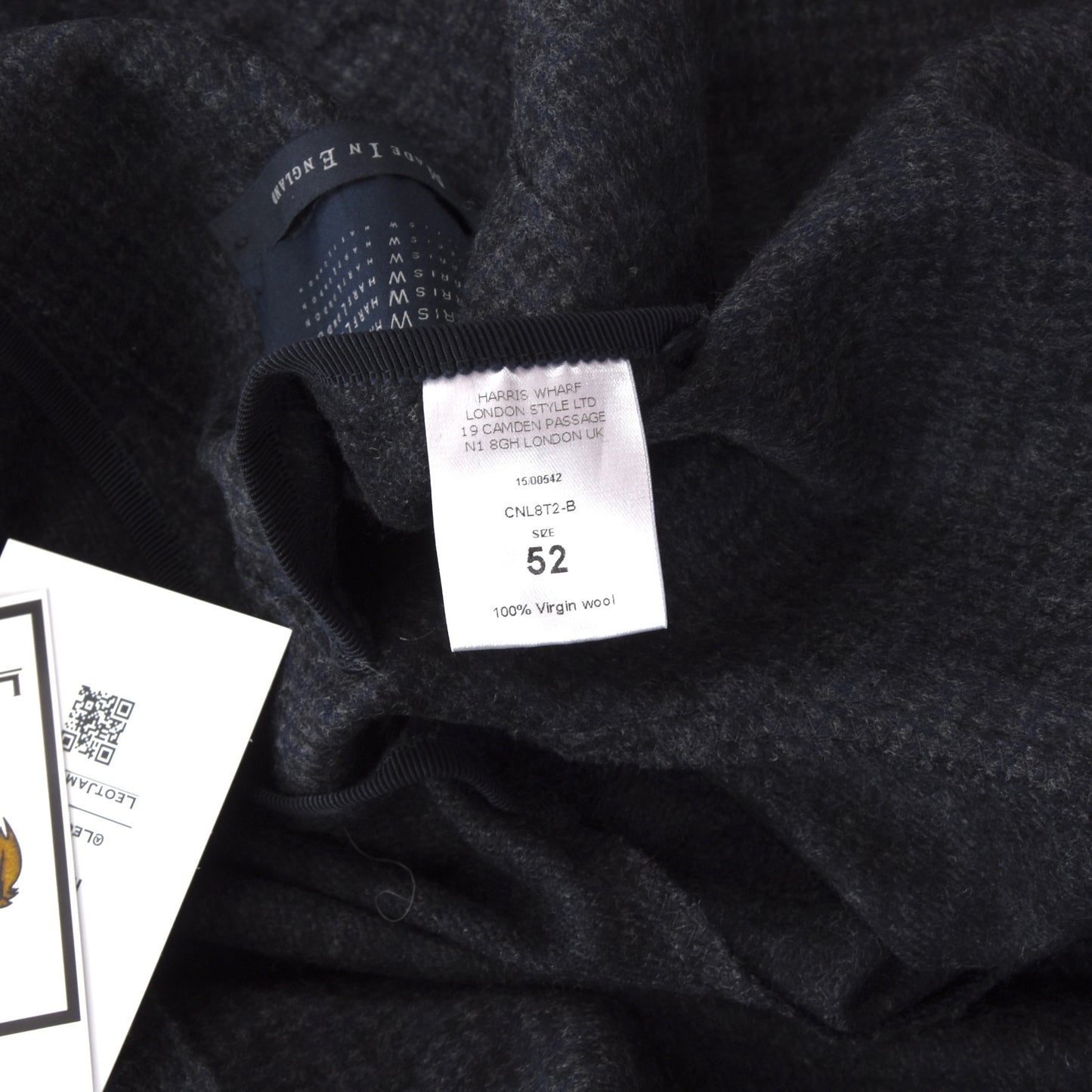 Harris Wharf Deconstructed Wool Jacket Size 52 - Plaid