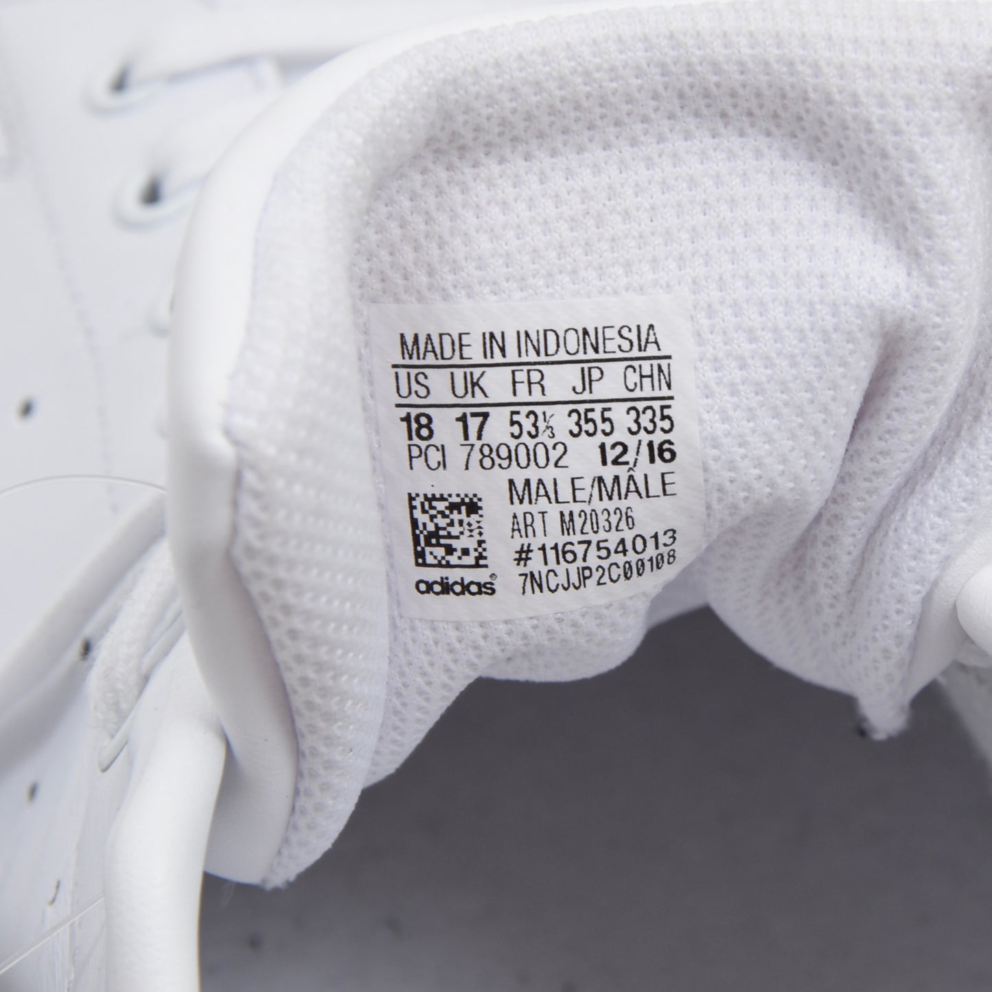 New Adidas Stan Smith Sneakers Size 53 1/3 US 18 UK 17 - White/Red