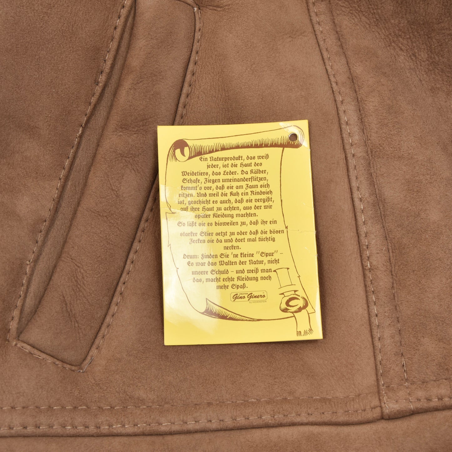 Gino Ginero Lammfellmantel - Hellbraun