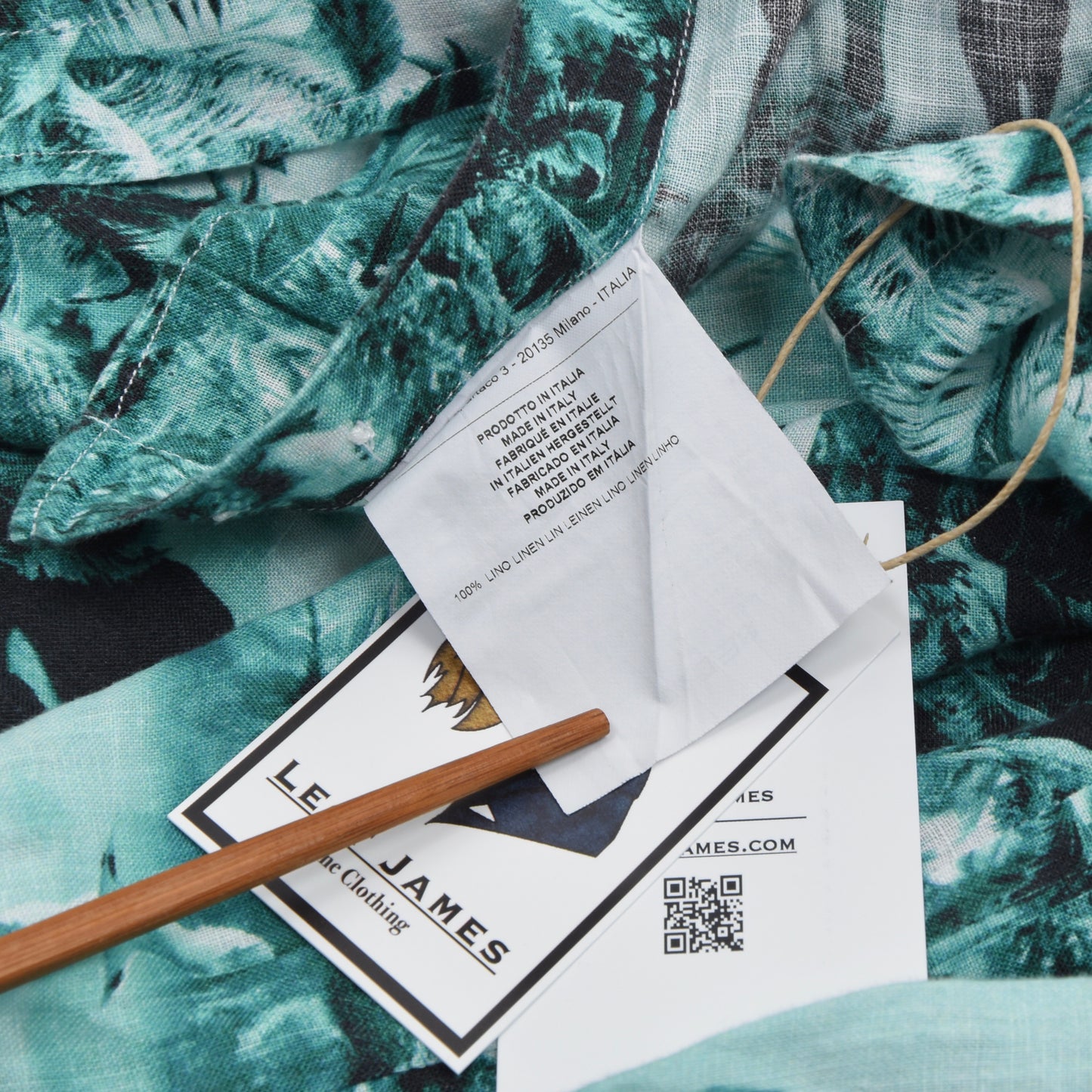 Etro Milano 100% Linen Shirt Size M - Safari Print