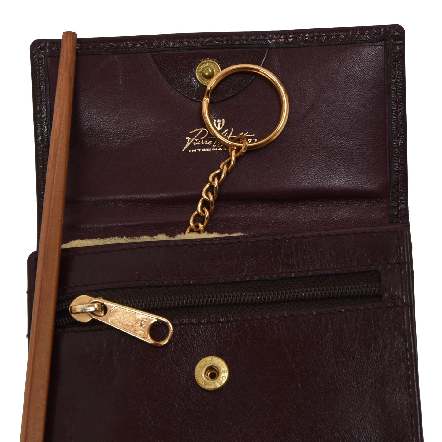 Pierre Waldon Schlüsselanhänger aus Leder - Burgund