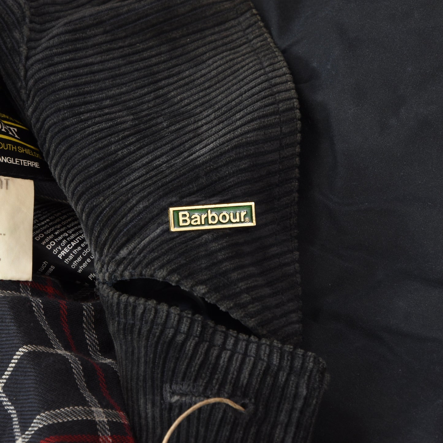 Vintage Barbour gewachster Trenchcoat A605 Größe C46/117cm - Blau