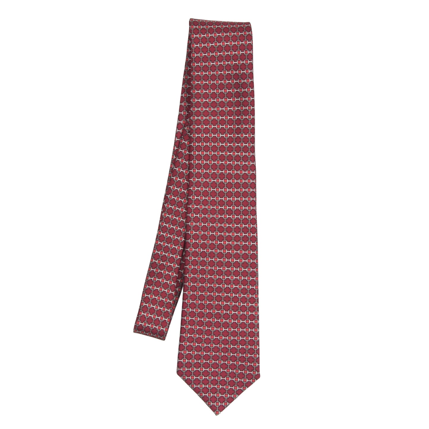 Hermès Paris Seidenkrawatte 7030 TA - Burgund