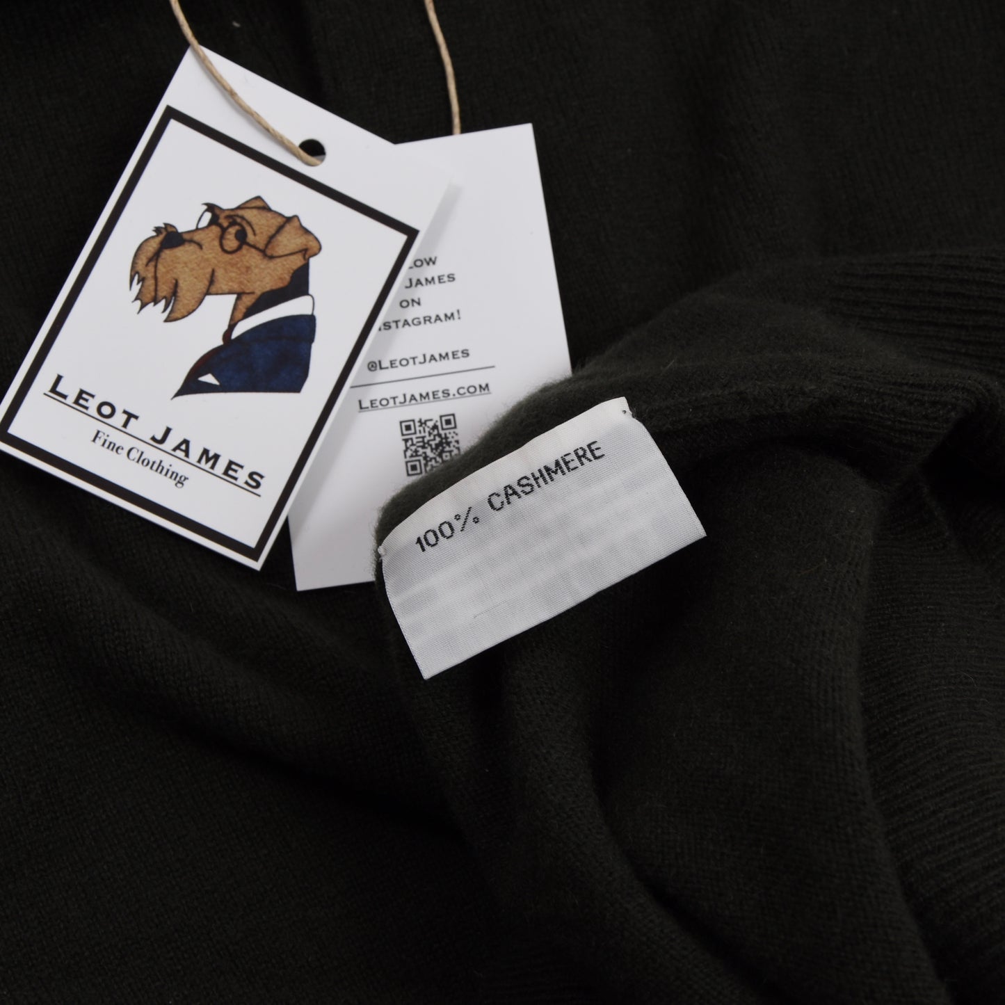 100% Cashmere Polo Sweater Size M - Green