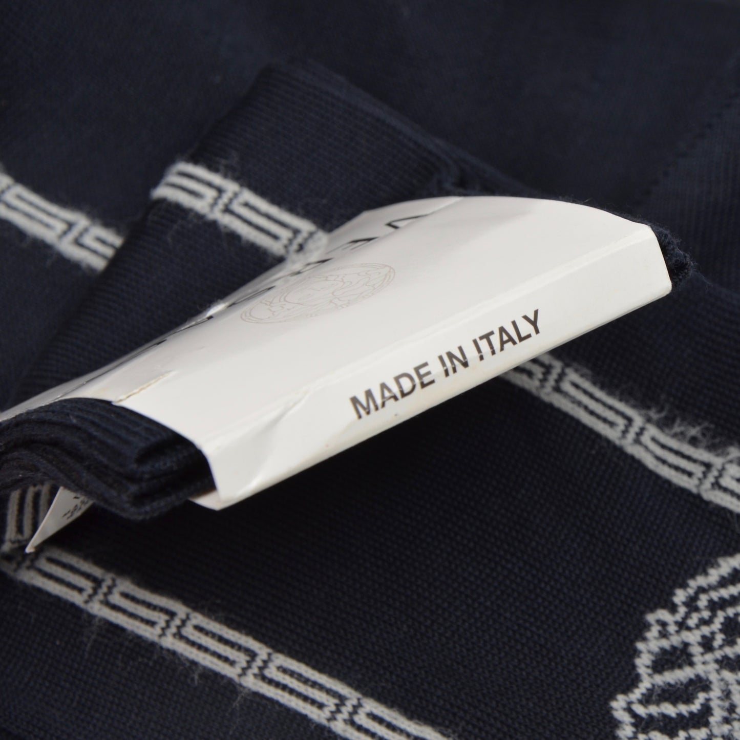 Versace Medusa & Greek Key Socks Size 12 - Black