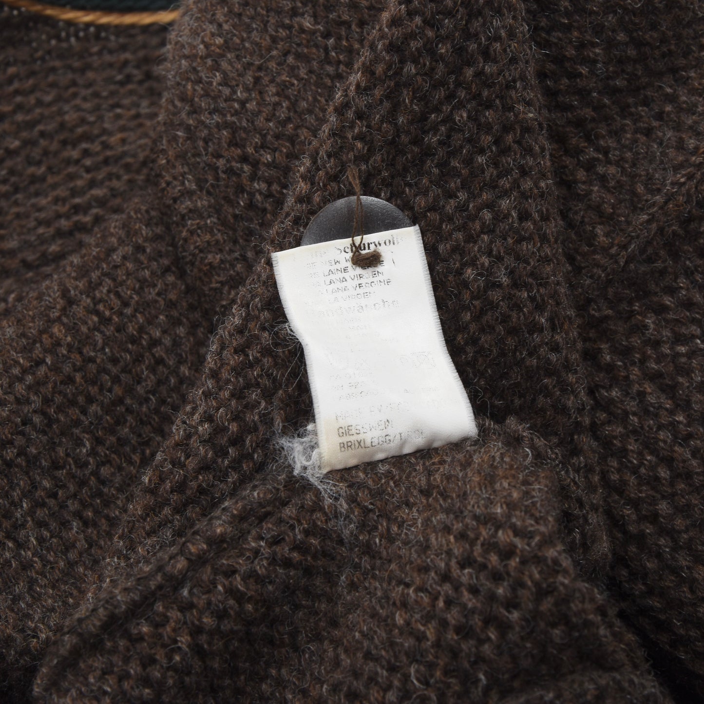 Giesswein Trachten Wool Cardigan Sweater Size 54 - Brown