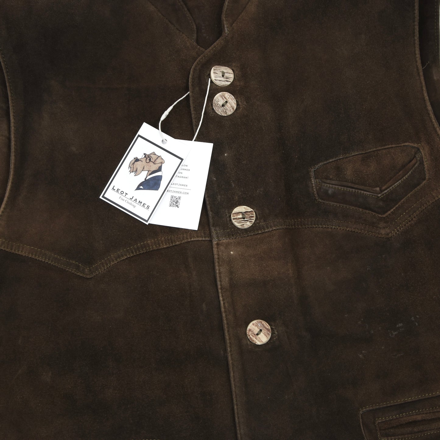 Meindl Suede Leather Vest Size 54 - Brown