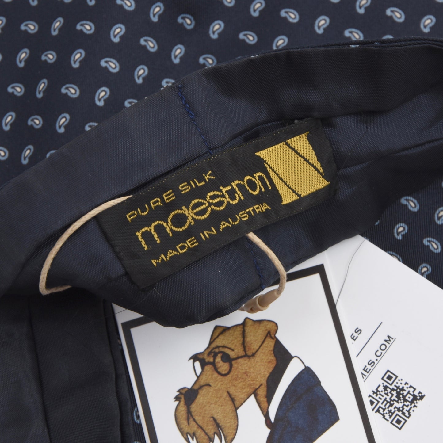 Maestron Silk Ascot/Cravatte Tie - Navy Blue