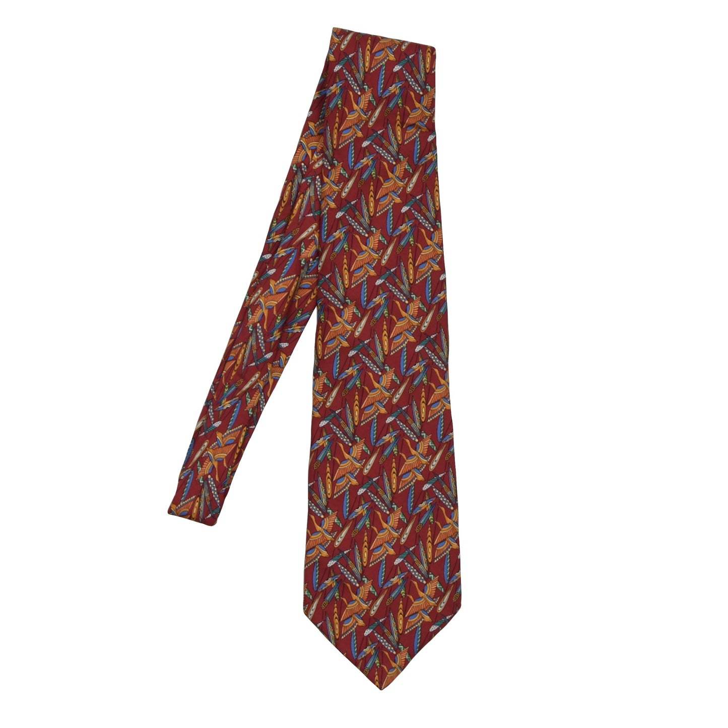 Salvatore Ferragamo Seidenkrawatte mit Kranich-Print