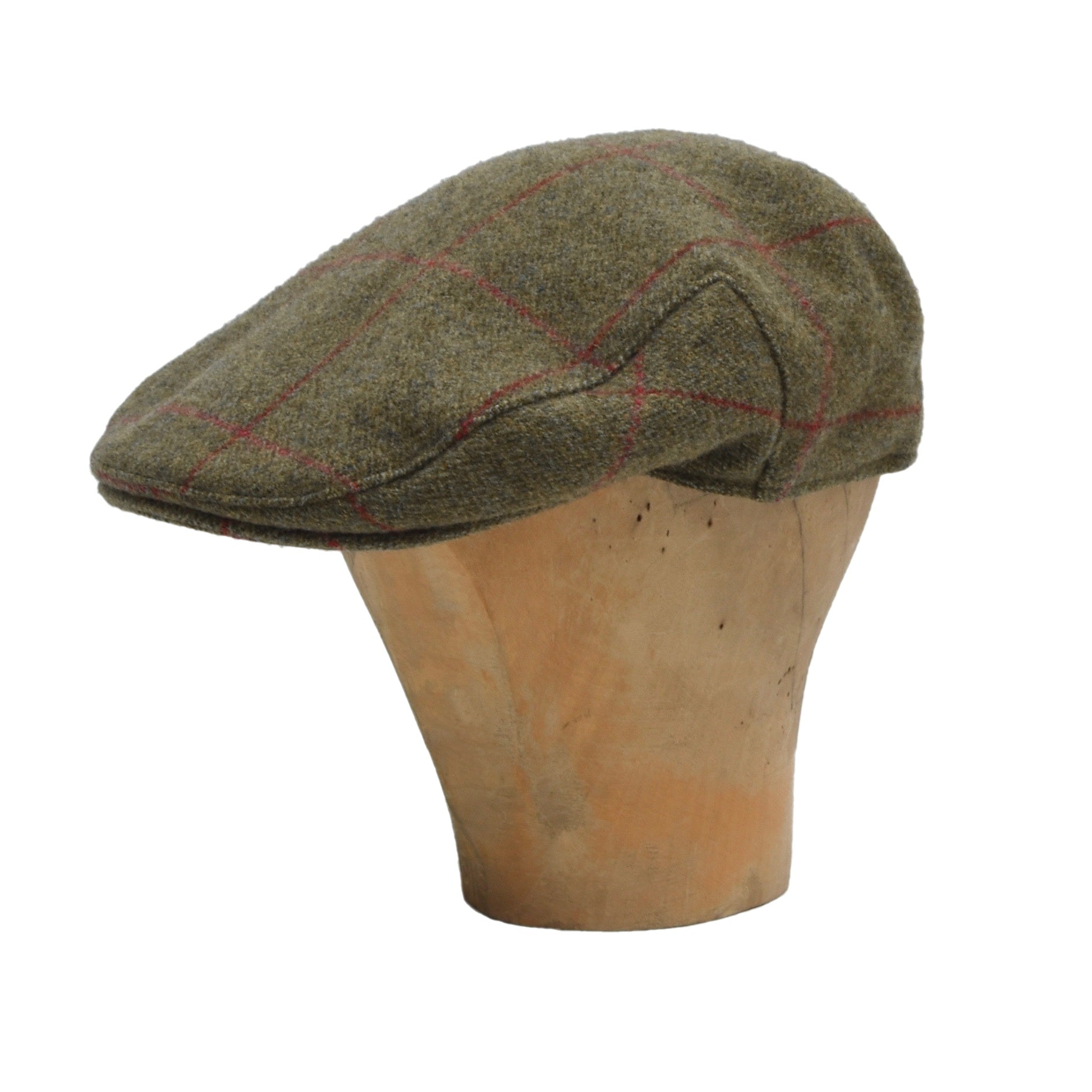 Alan Paine Tweed Cap Hat Size 60 Green Windowpane Leot James