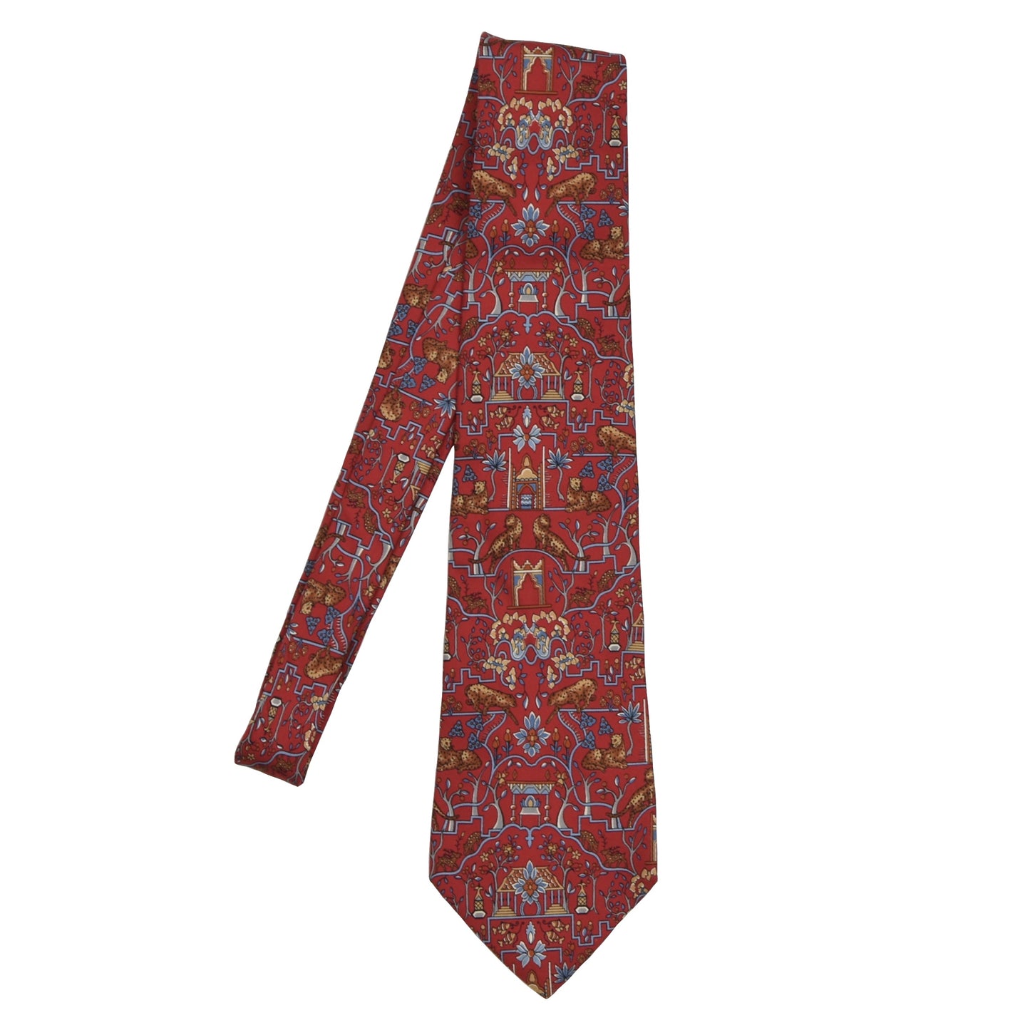 Salvatore Ferragamo Seidenkrawatte mit Jaguar-Print