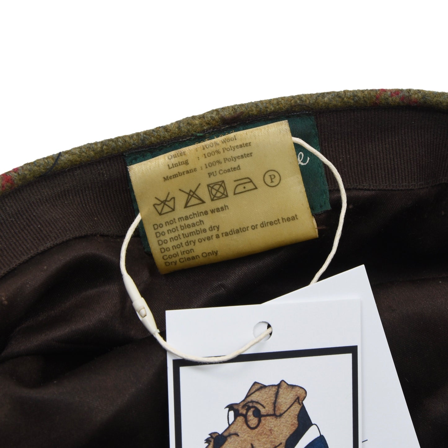 Alan Paine Tweed Cap/Hat Size 60 - Green Windowpane