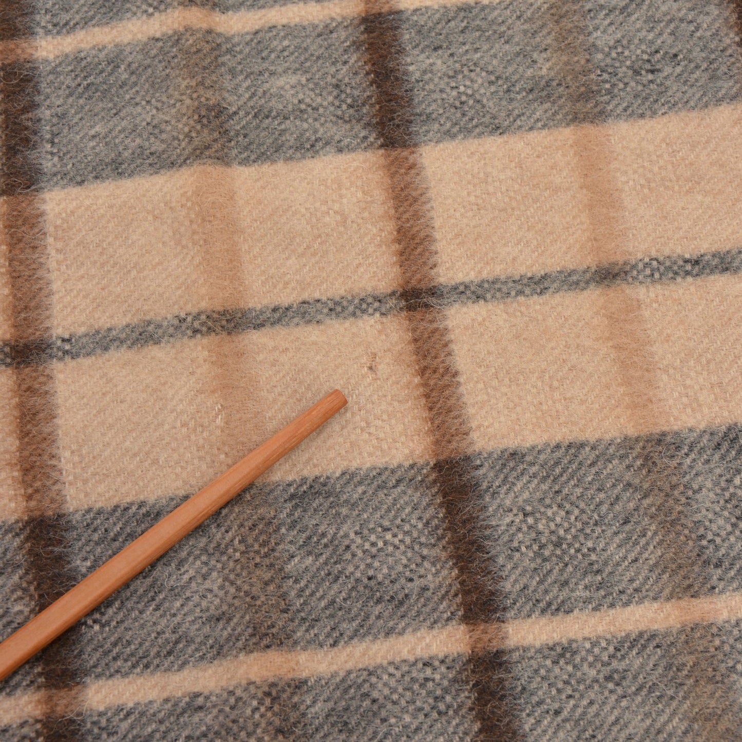 Medici Camel Hair Scarf - Plaid