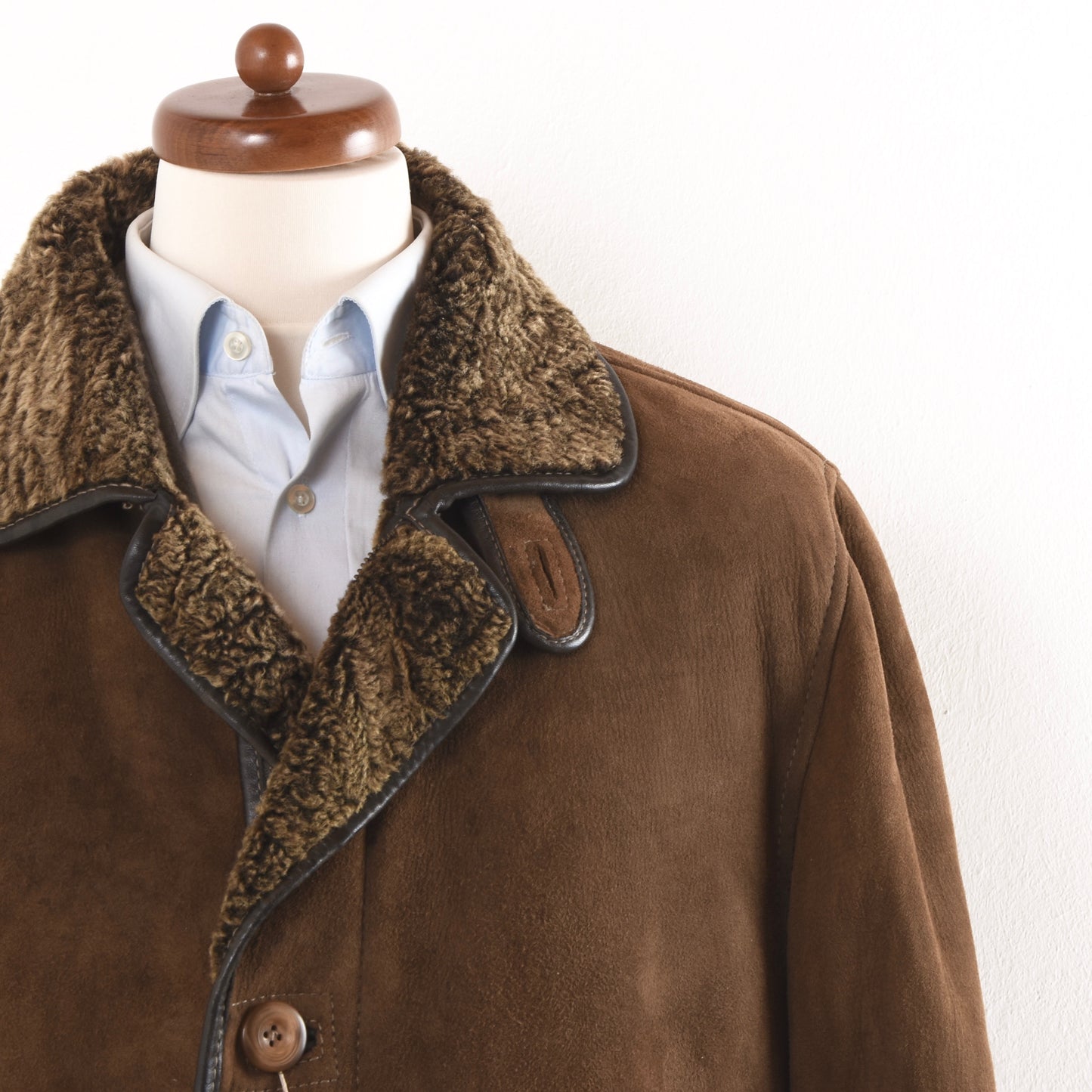 Alberto Bini Lammfellmantel - Braun